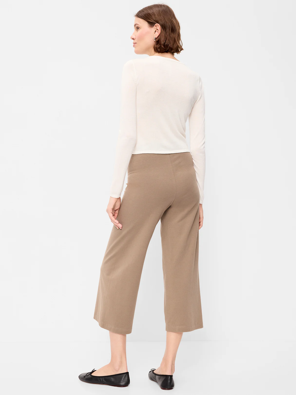 High-Waisted Fashion Wide-Leg Cropped Leggings - HR CROP WIDE L:SEDIMENT