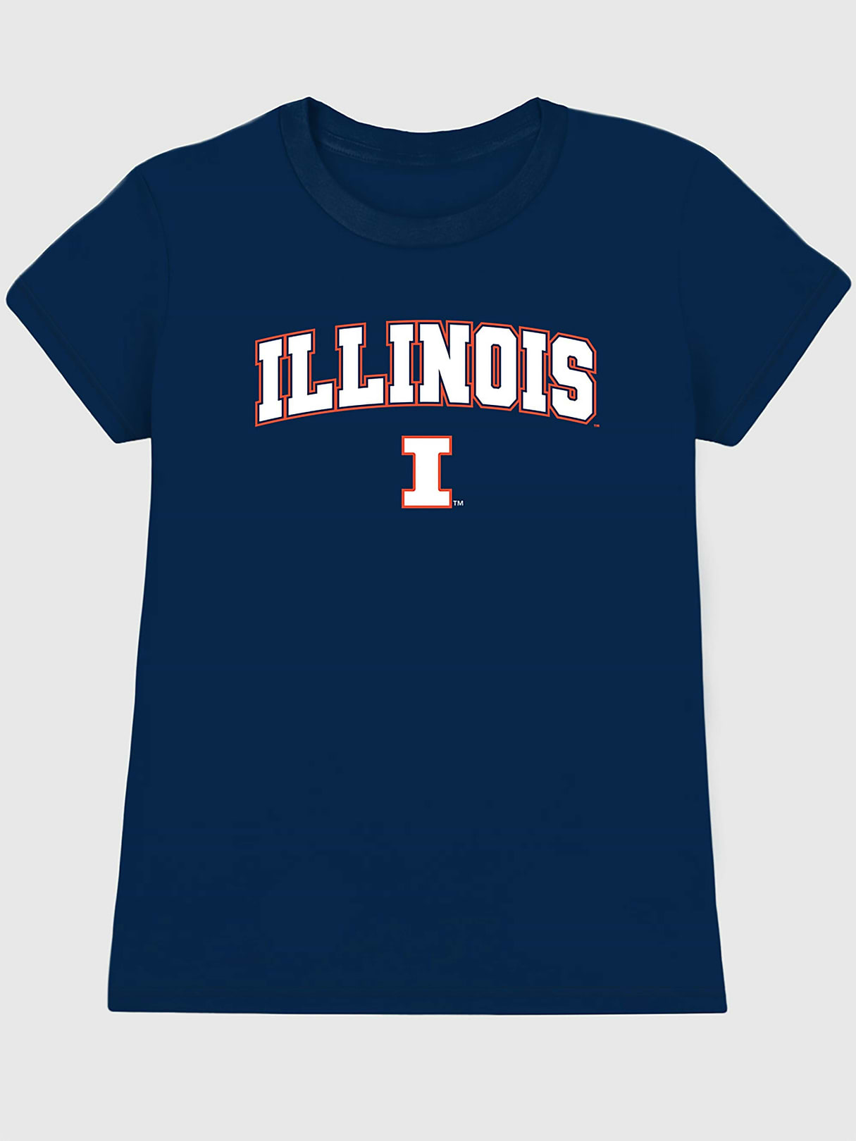 University of Illinois Arch Logo Graphic T-Shirt for Women - Navy