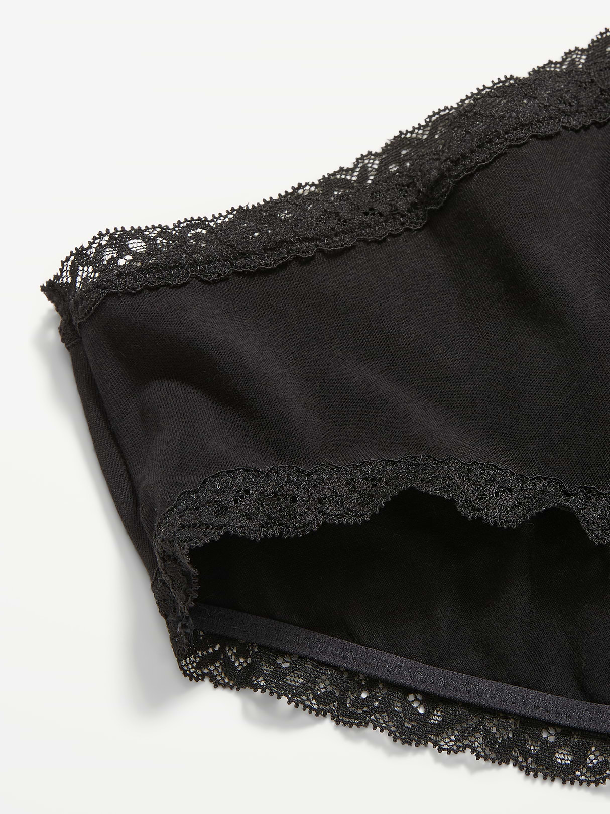 Lace-Trim Hipster Underwear - Black Jack