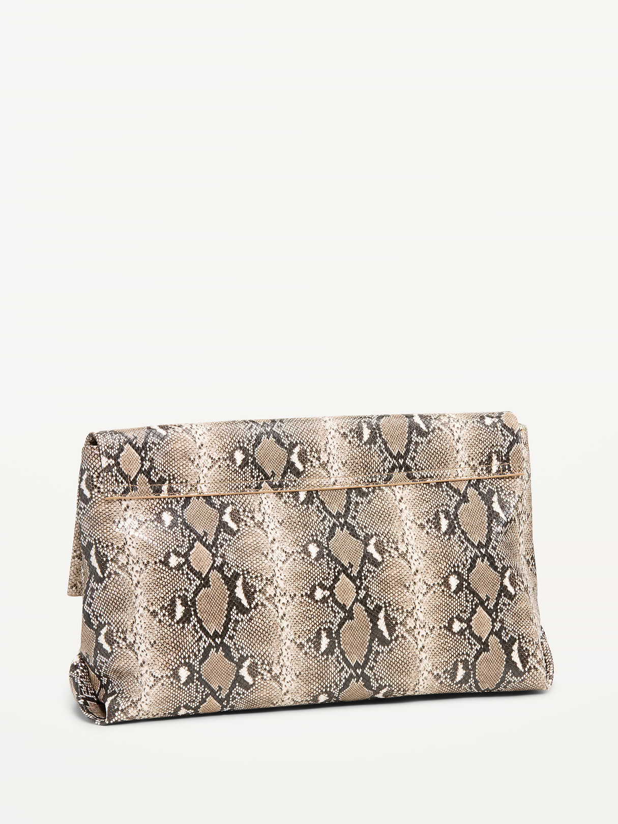 Oversized Slouchy Clutch - Snake