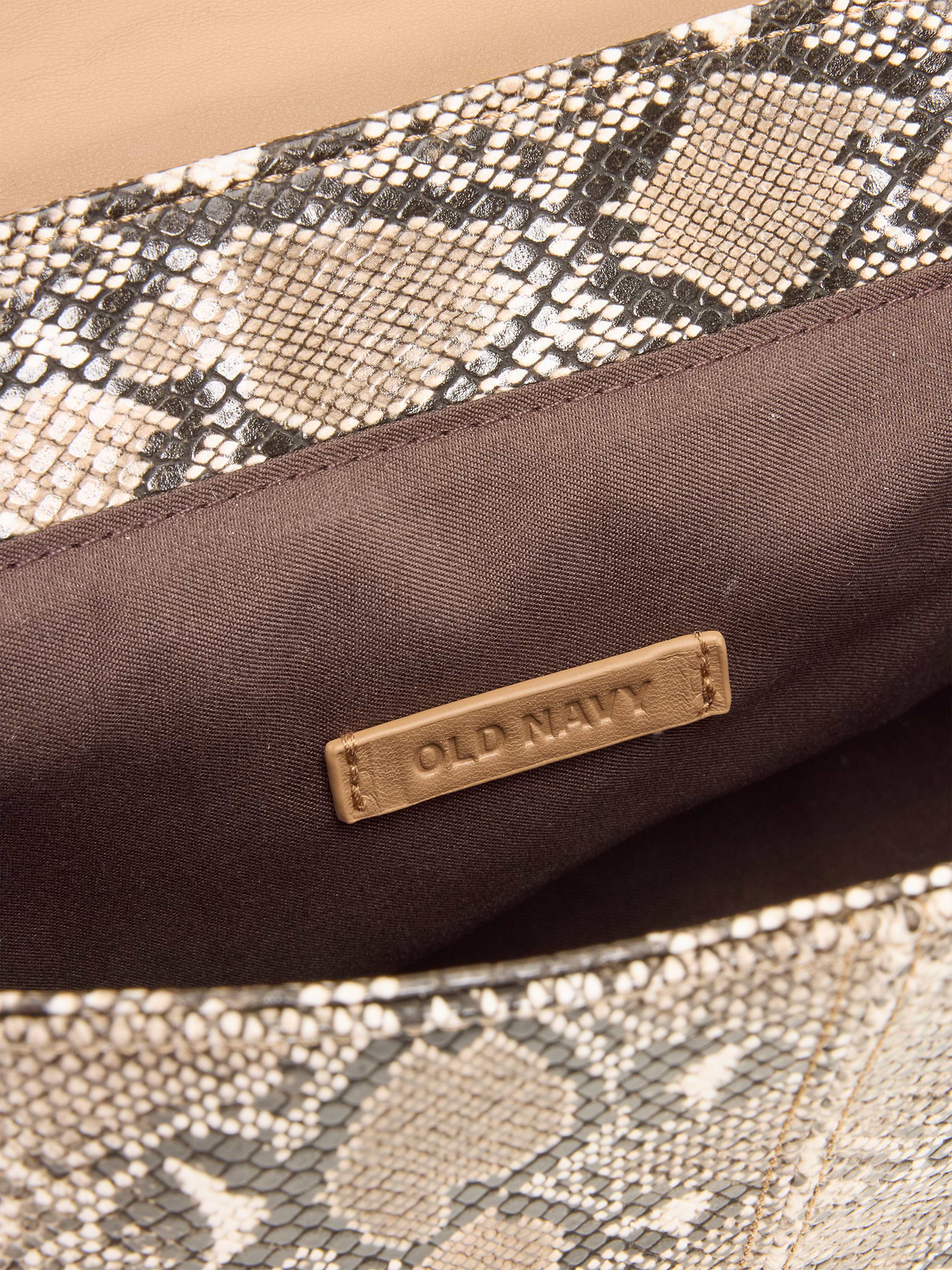 Oversized Slouchy Clutch - Snake
