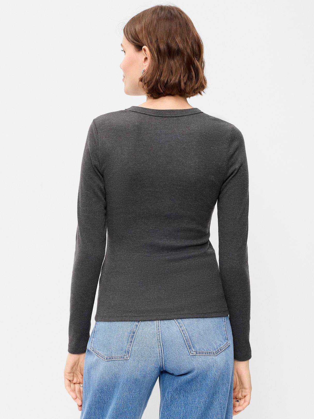 Snug Long-Sleeve Striped Ribbed T-Shirt - Panther