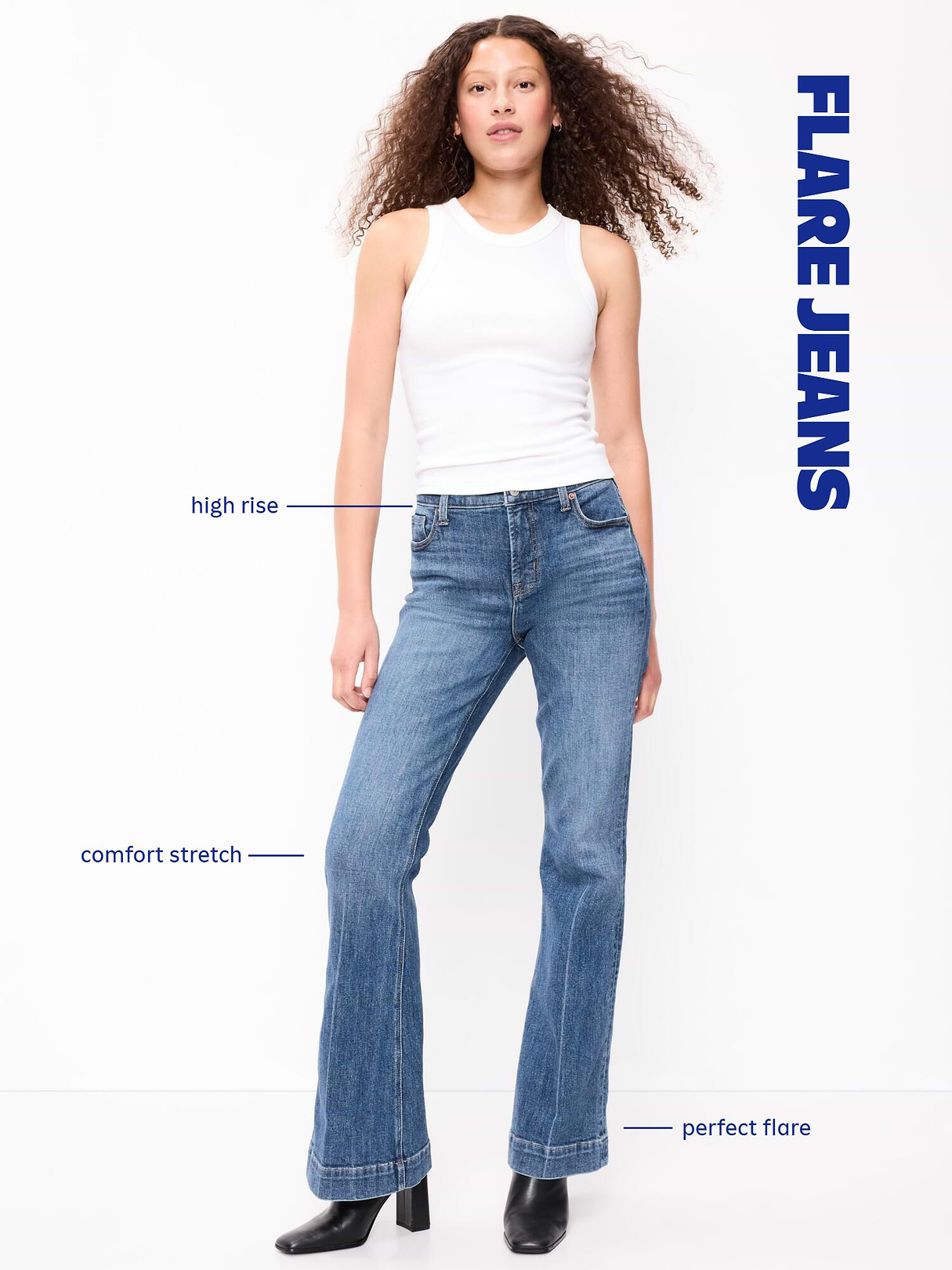 High-Waisted Flare Jeans - Roxanne