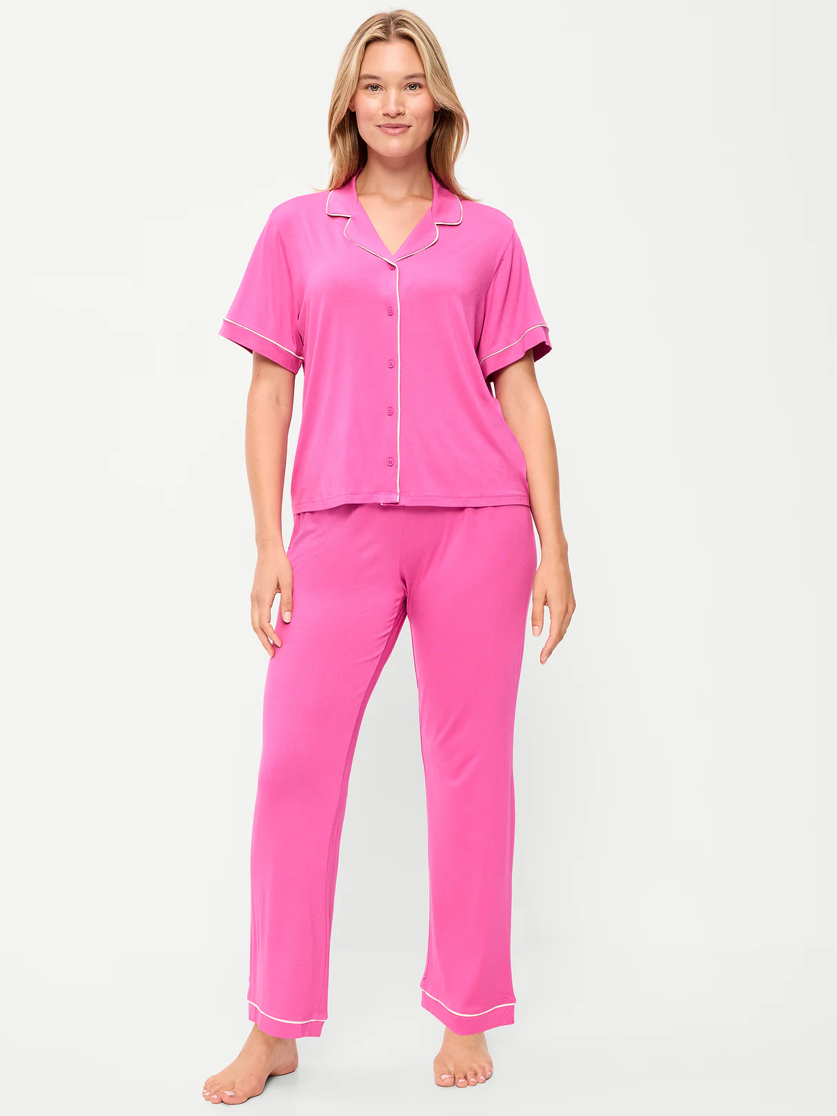 Sunday Sleep Knit Jersey Pant Set - Wild Prairie Rose