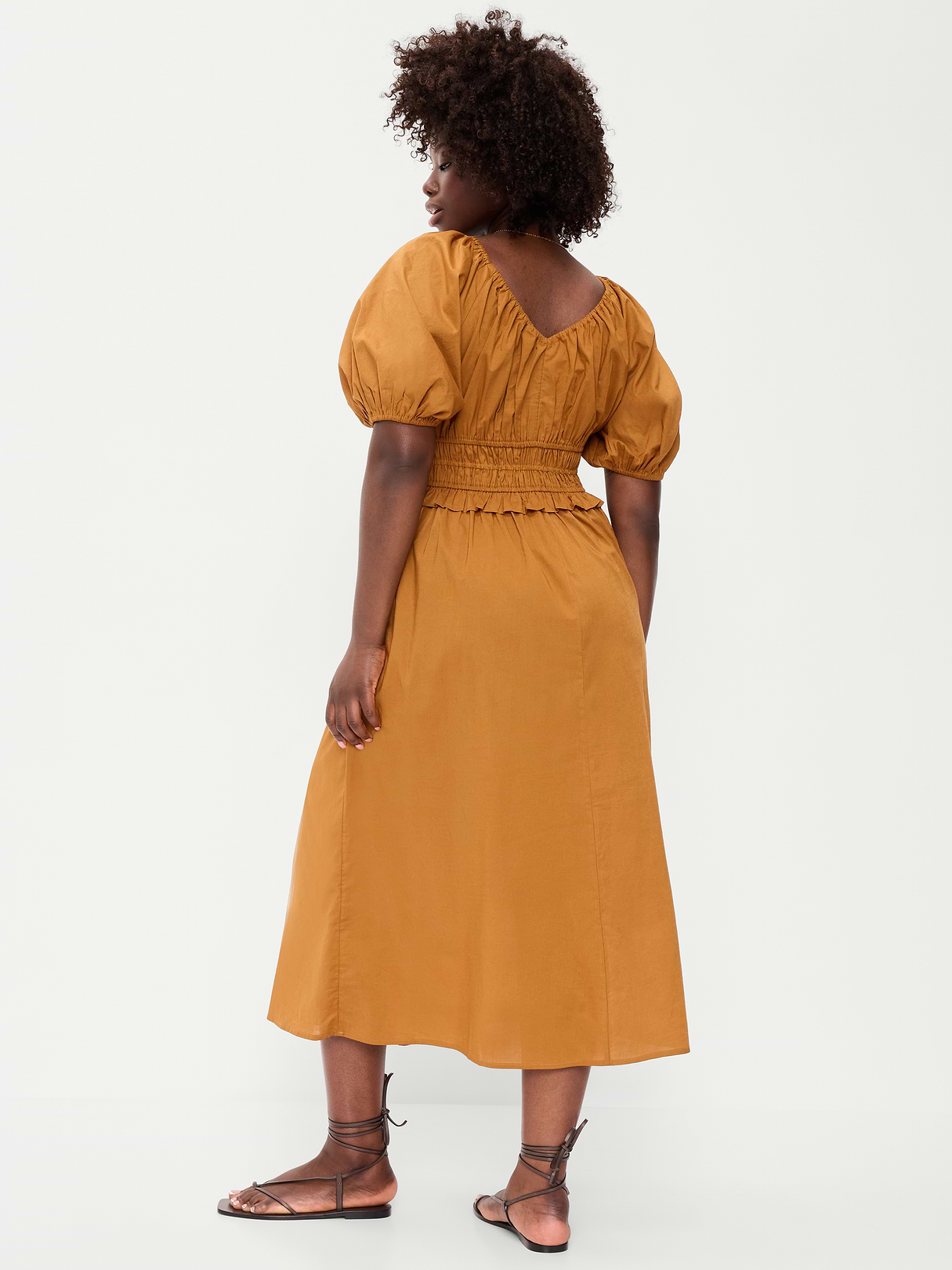 Fit & Flare Prairie Midi Dress - Redwood Burl