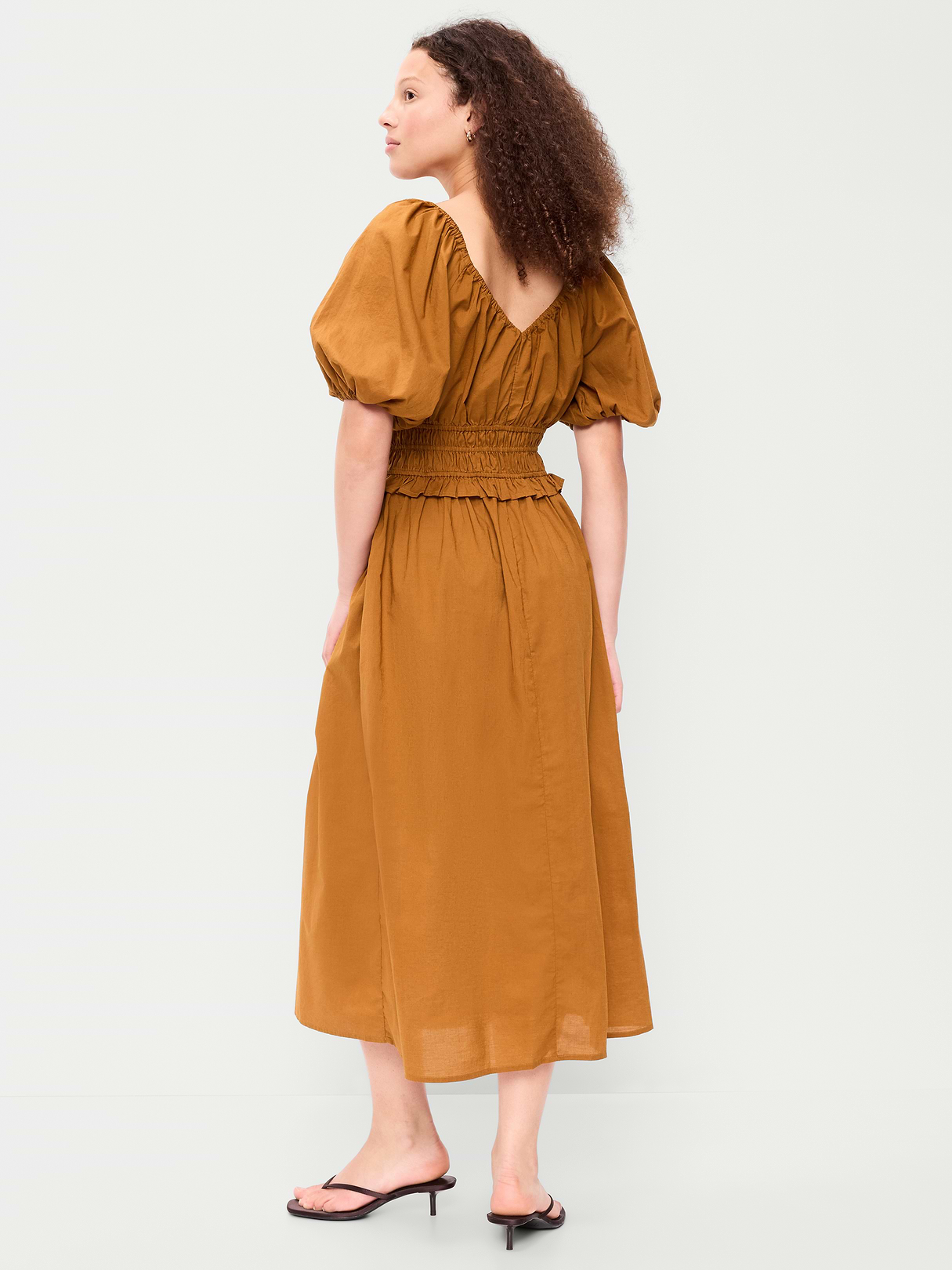 Fit & Flare Prairie Midi Dress - Redwood Burl
