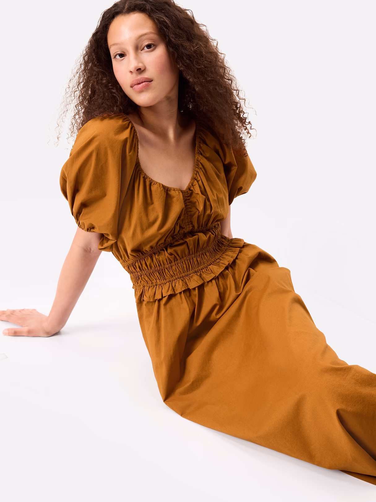 Fit & Flare Prairie Midi Dress - Redwood Burl