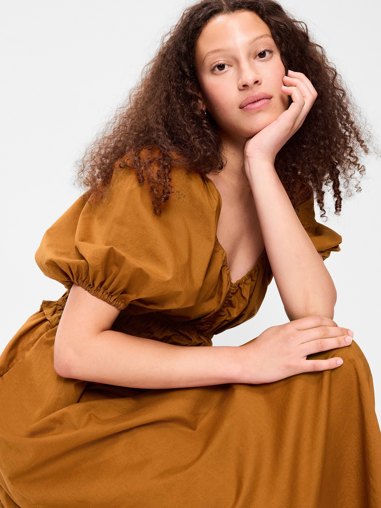 Fit & Flare Prairie Midi Dress - Redwood Burl