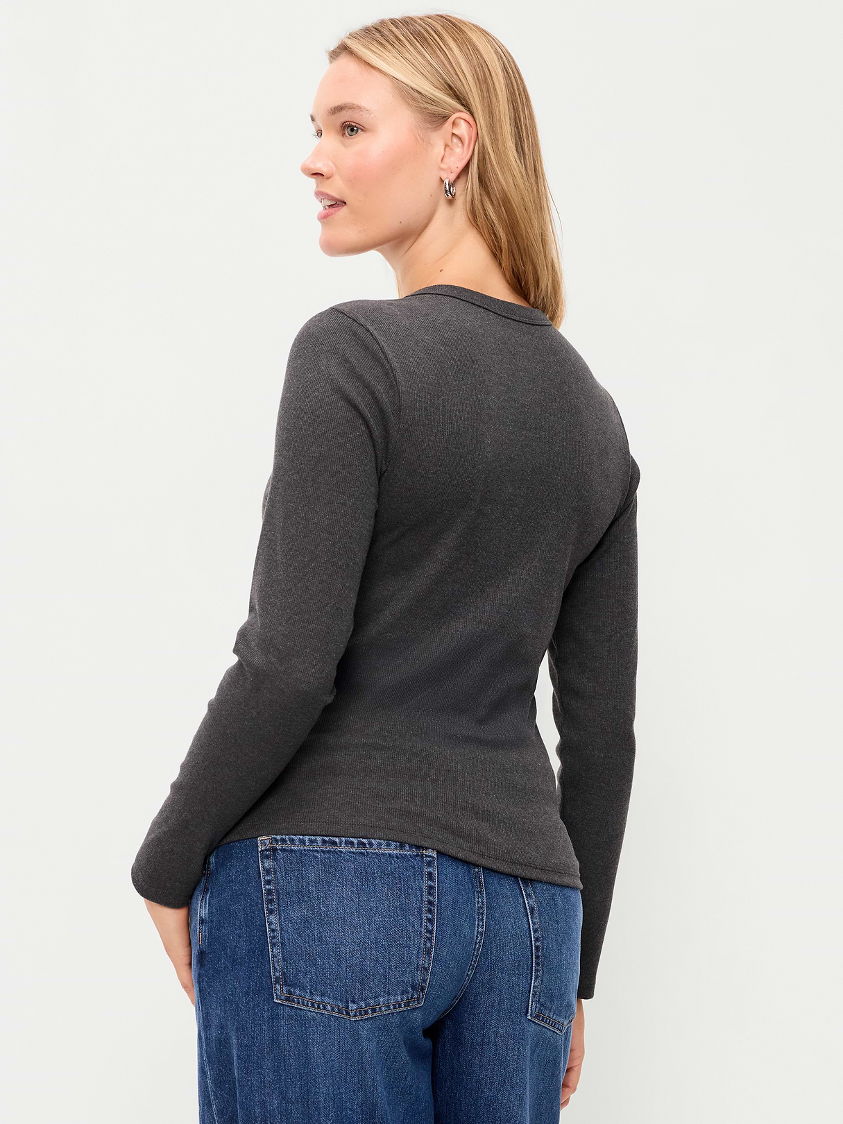 Snug Long-Sleeve Striped Ribbed T-Shirt - Panther