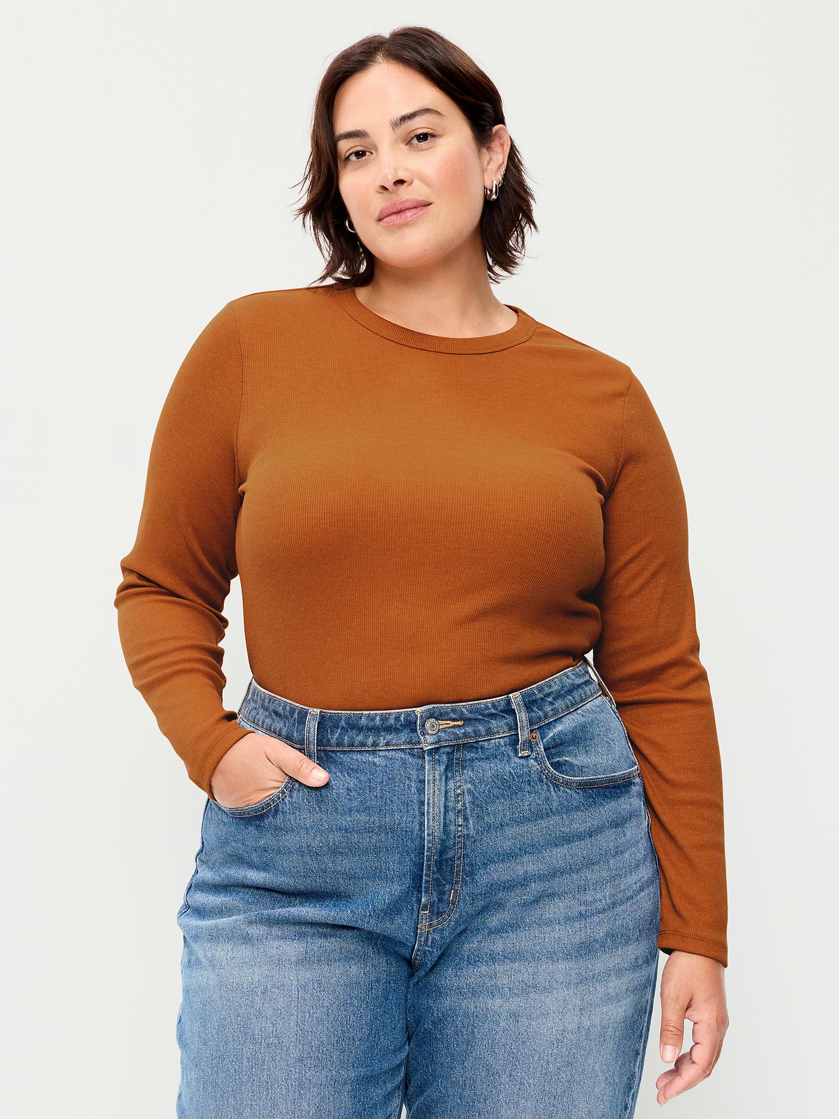 Snug Long-Sleeve Striped Ribbed T-Shirt - Spice of Life