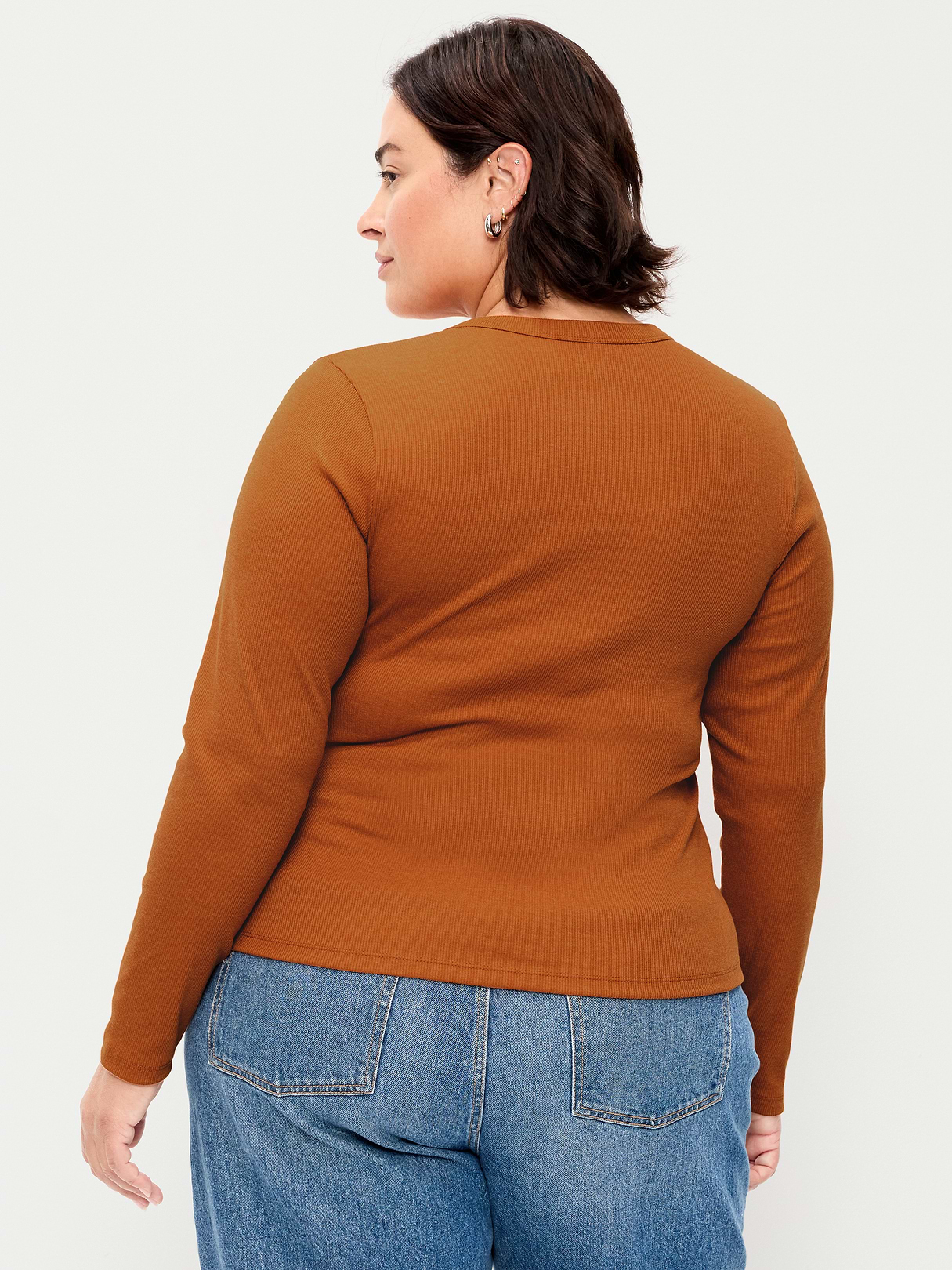 Snug Long-Sleeve Striped Ribbed T-Shirt - Spice of Life