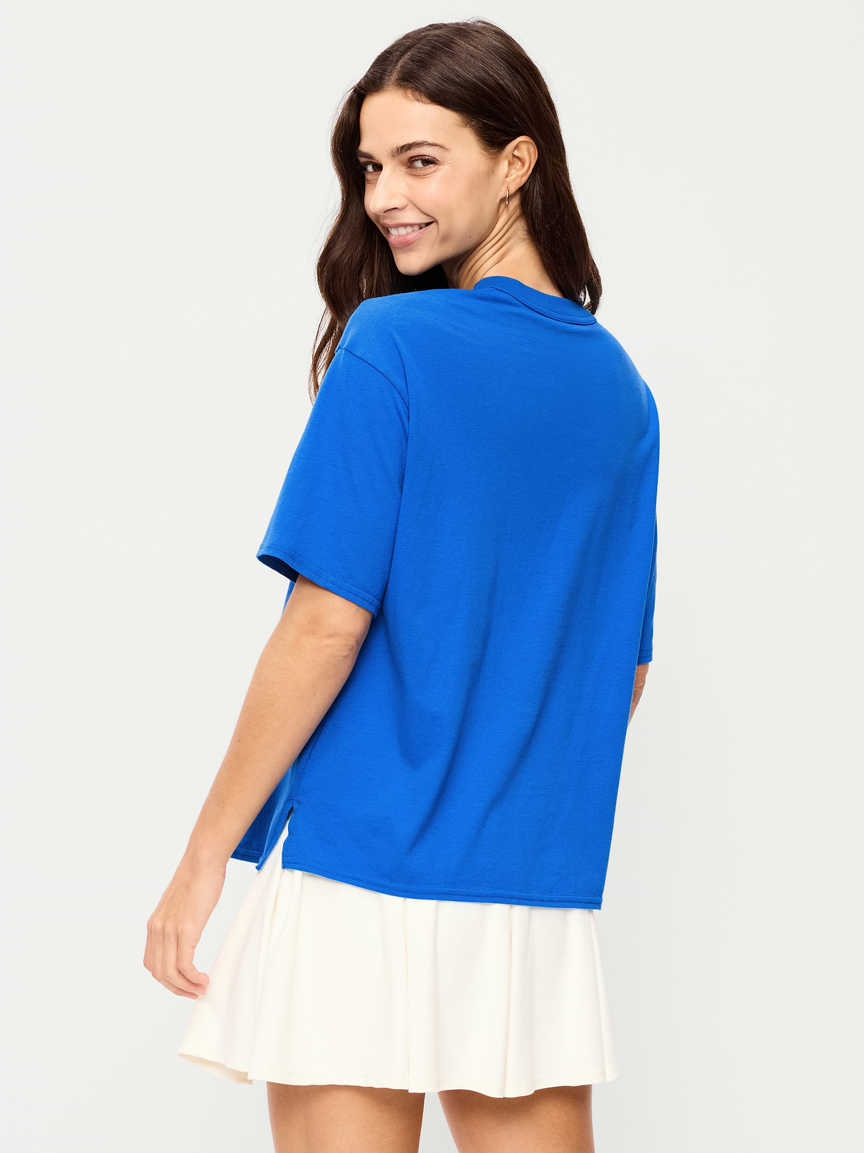 Yosemite National Park Crew-Neck Oversized T-Shirt - Blue Moon