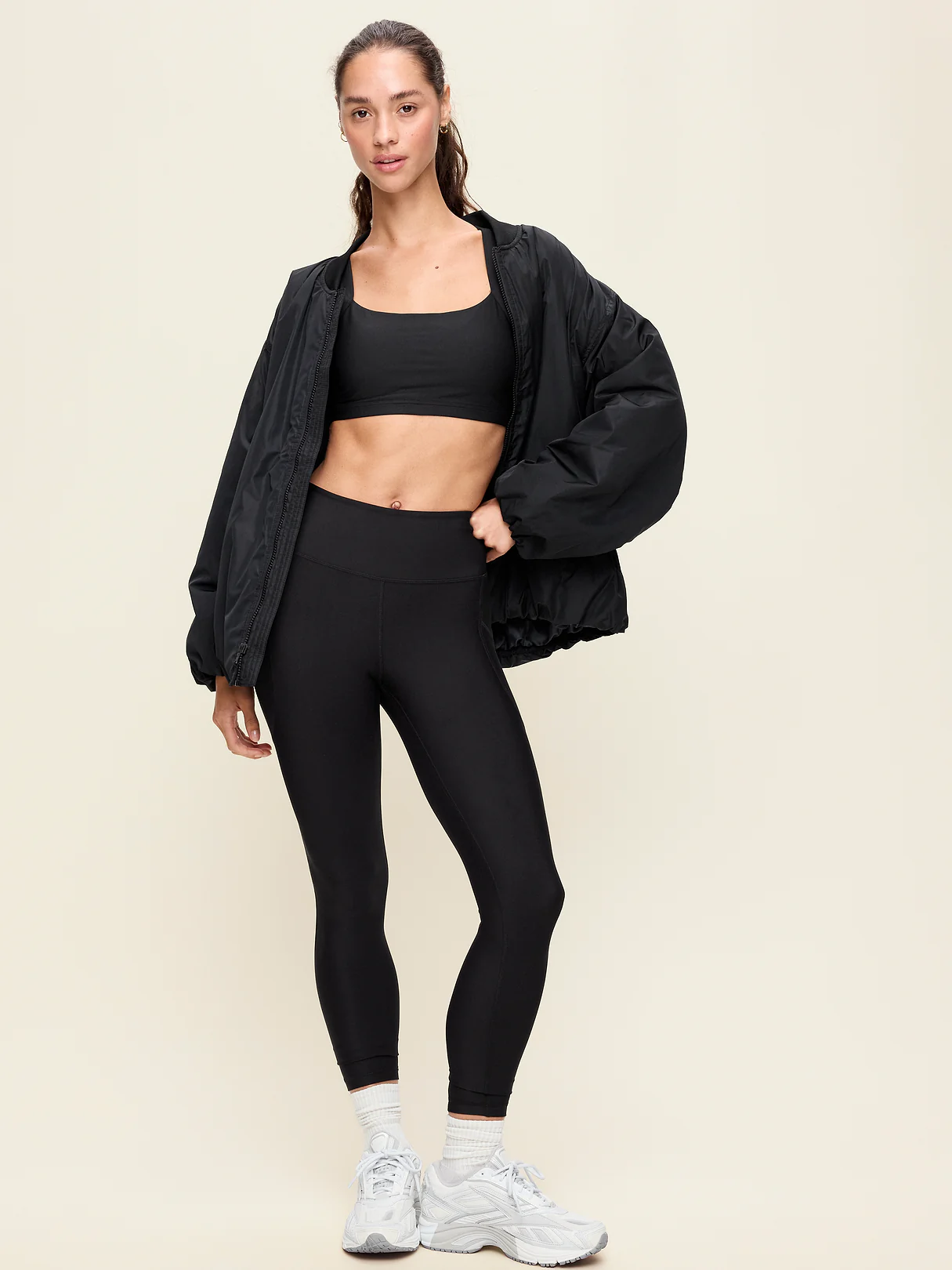 High-Waisted PowerSoft 7/8 Pocket Leggings - Black Jack (751143462)