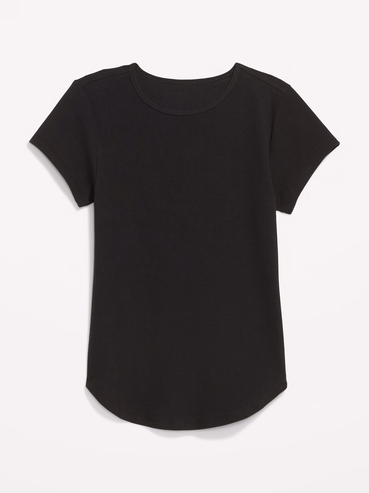 CloudLite Crew-Neck Ribbed T-Shirt - Black Jack