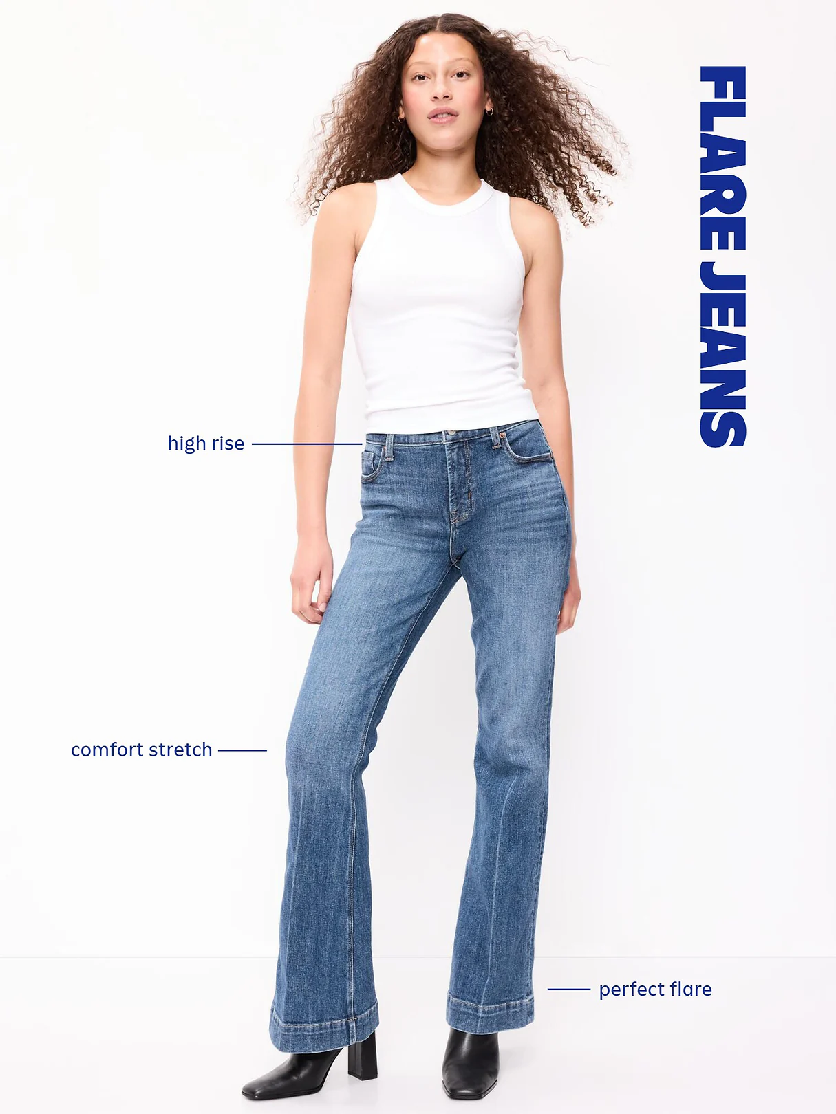 High-Waisted Flare Jeans - Clarice