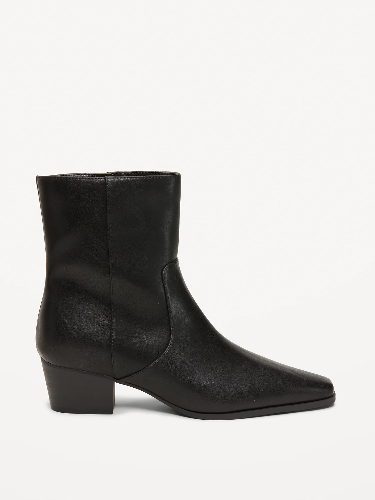 Faux-Suede Low-Heel Booties for Women - Black Jack