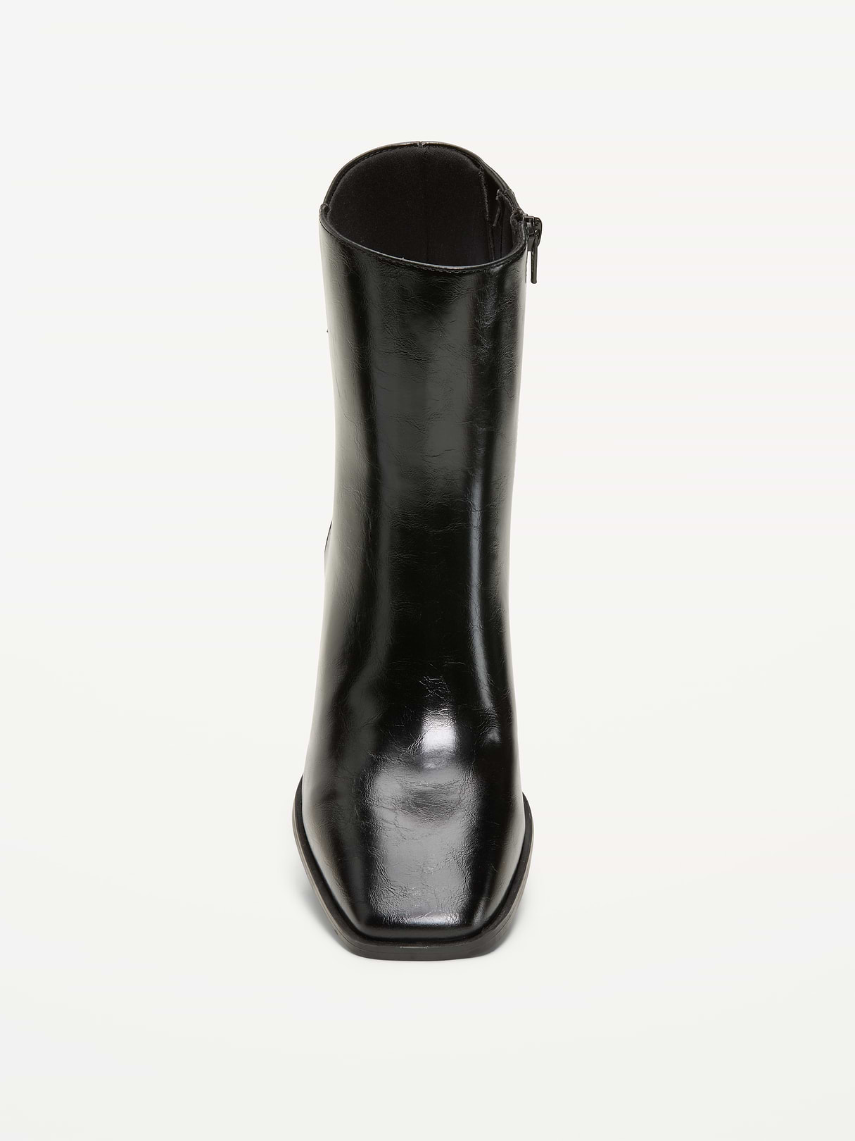 Square-Toe Block-Heel Boots for Women - Black Jack
