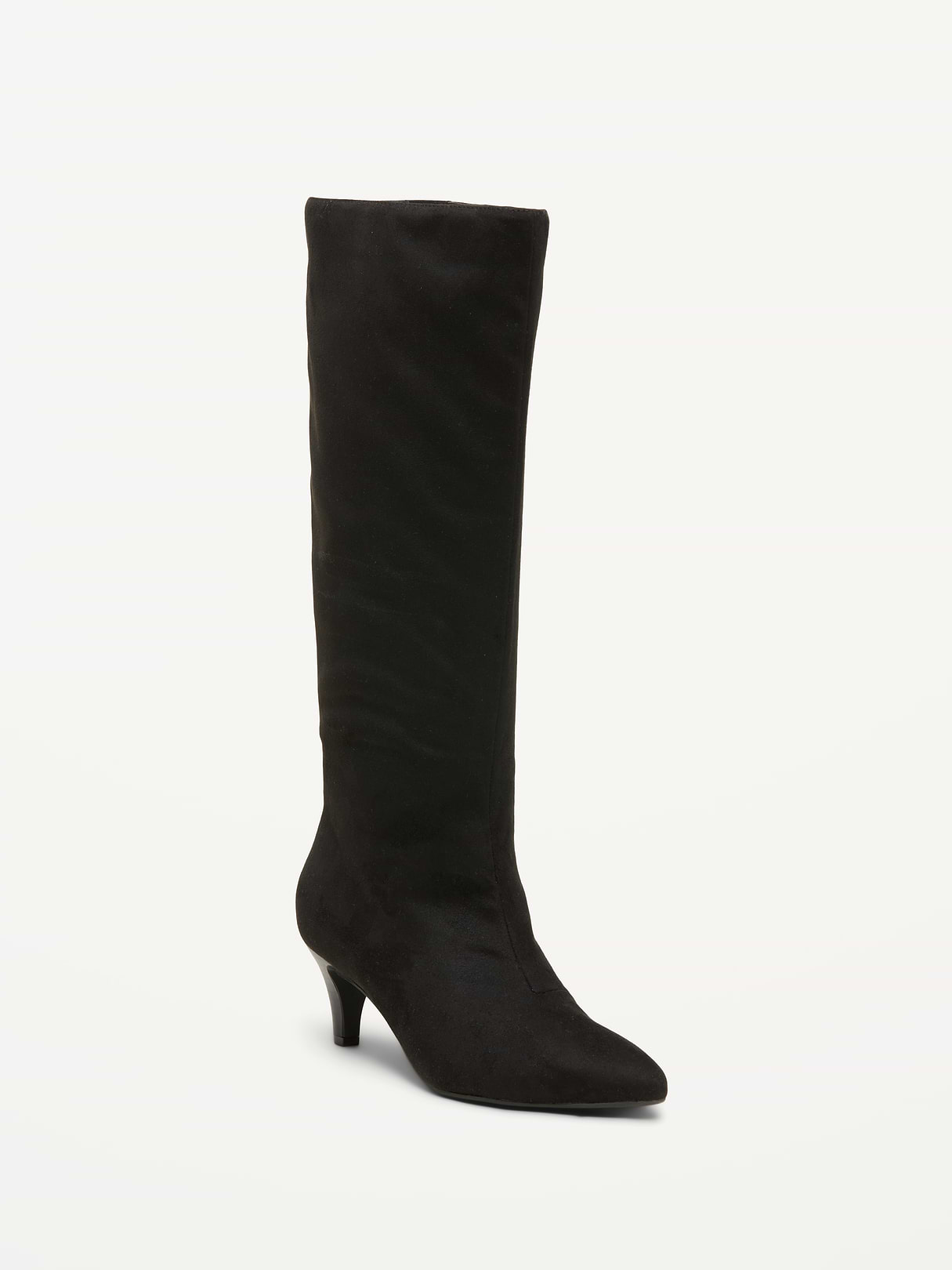 Tall Kitten-Heel Boots for Women - Black Jack