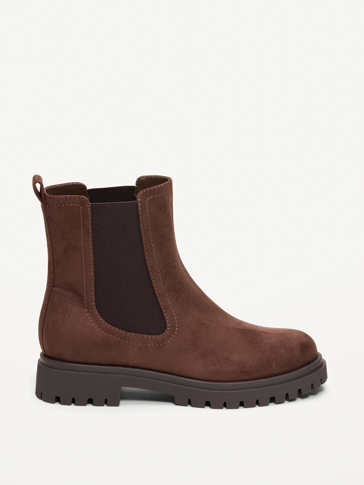 Faux-Suede Chelsea Boots for Women - Cocoa