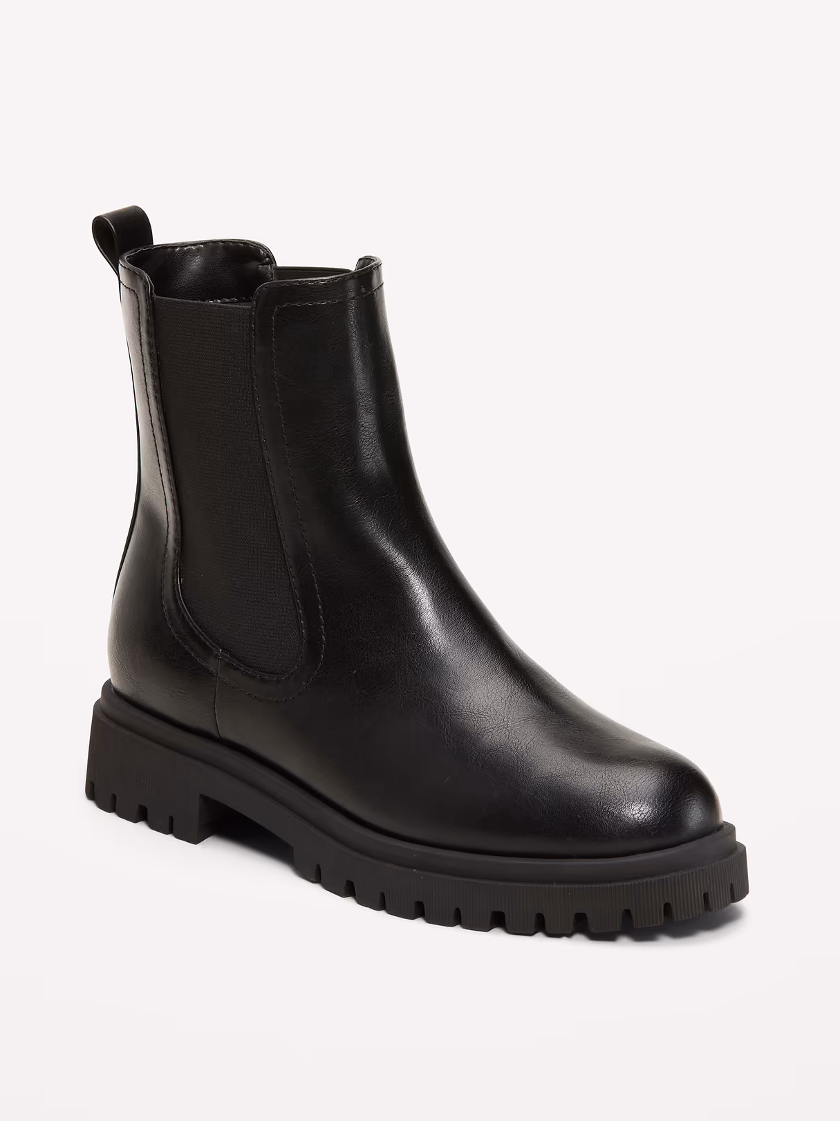 Faux-Suede Chelsea Boots for Women - Black Jack