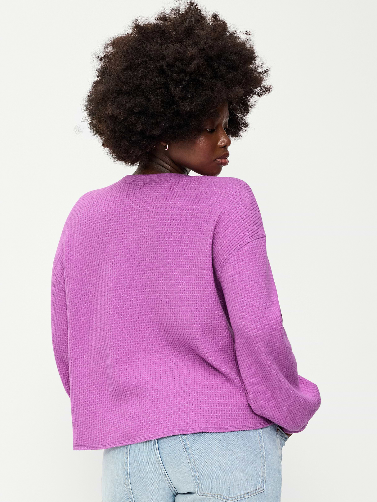 Long-Sleeve Crew-Neck Henley T-Shirt - Wild Prairie Rose