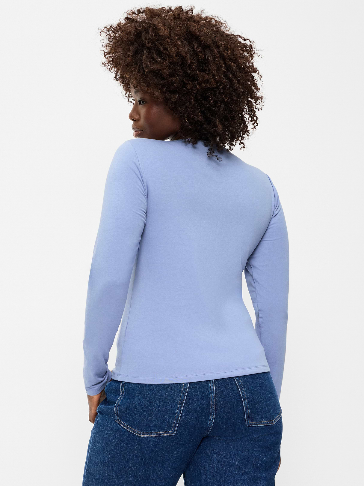 Hug Double-Layer Crew-Neck Long-Sleeve Top - Shady Lane