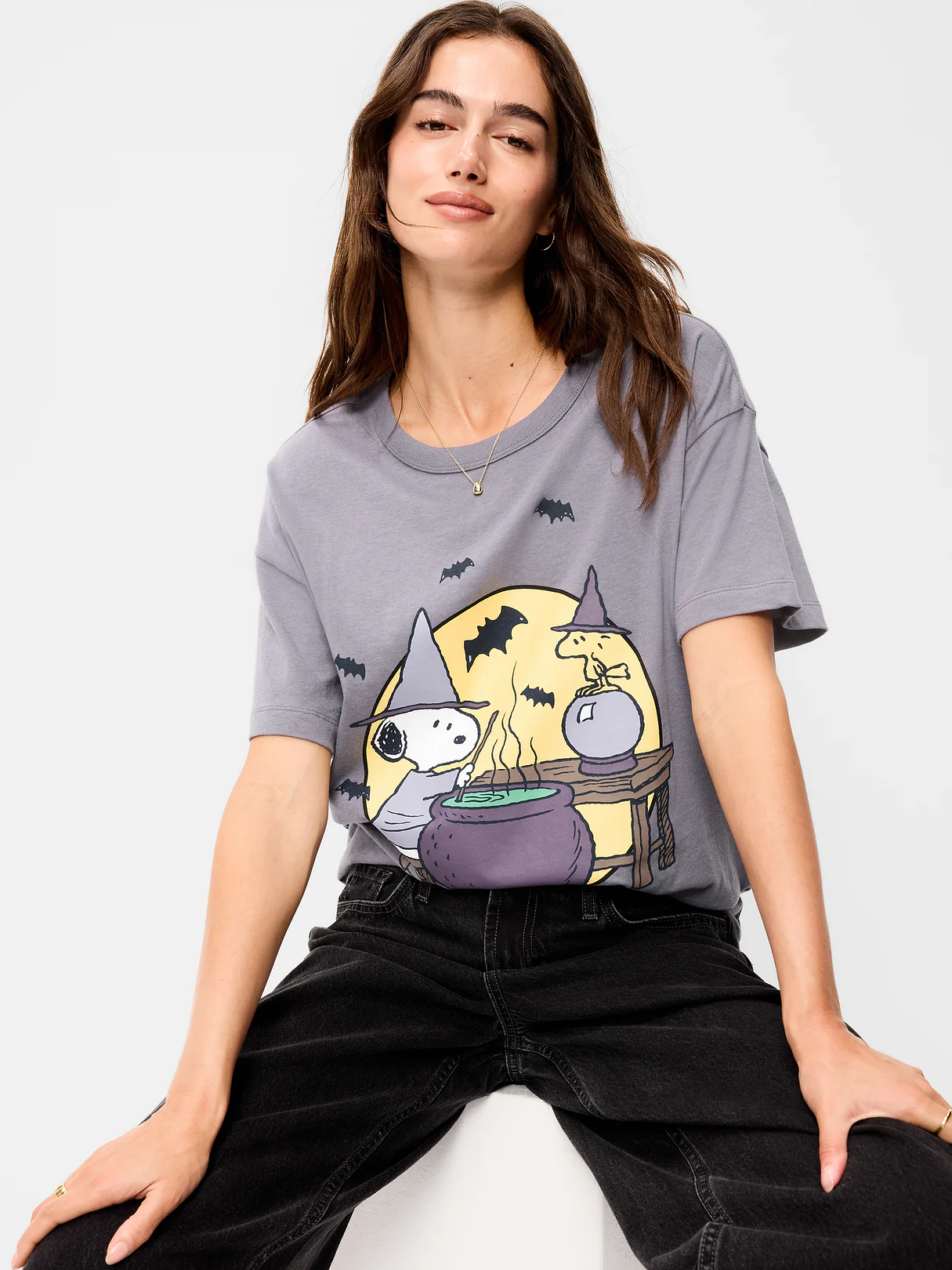 Bride of Frankenstein™ Oversized Tunic T-Shirt - Shooting Star