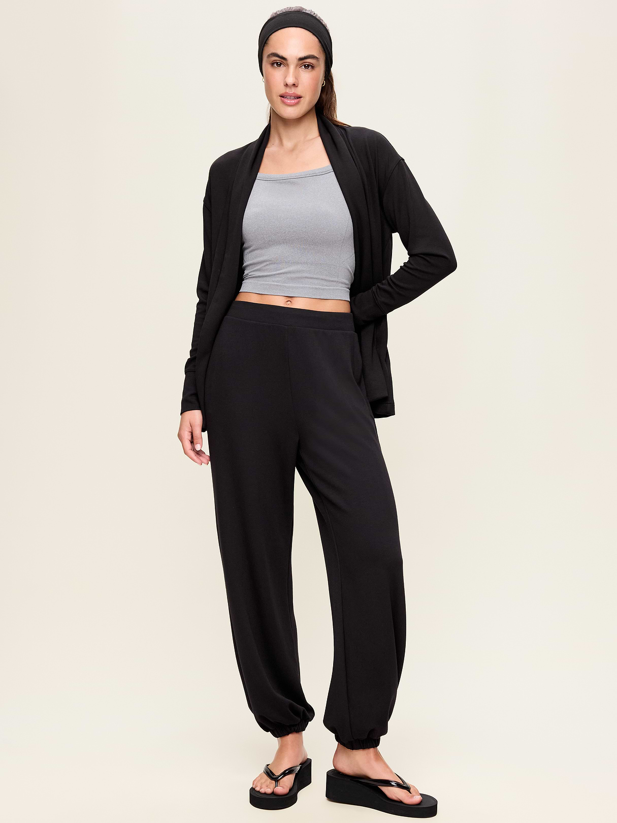 Oversized Bounce Lite Bubble Joggers - Black Jack