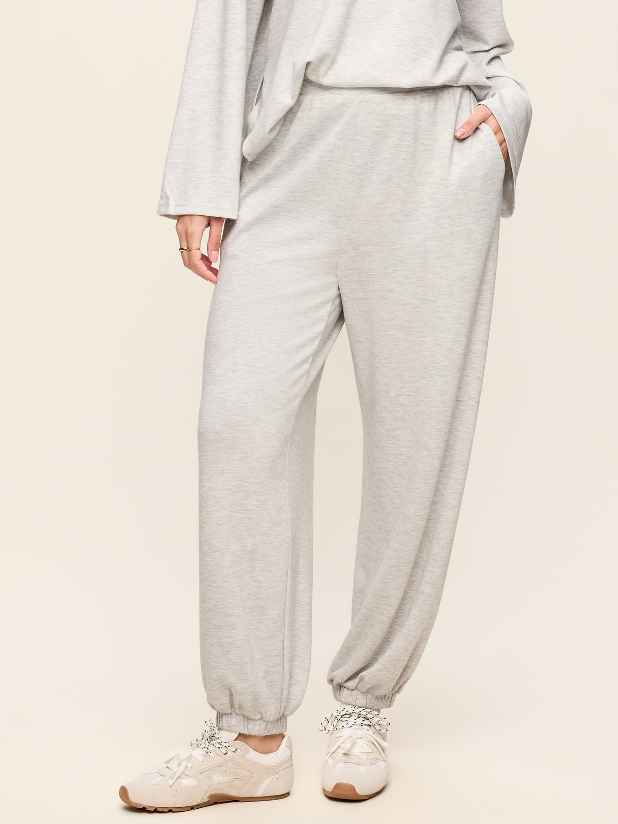 Oversized Bounce Lite Bubble Joggers - Light Gray Heather