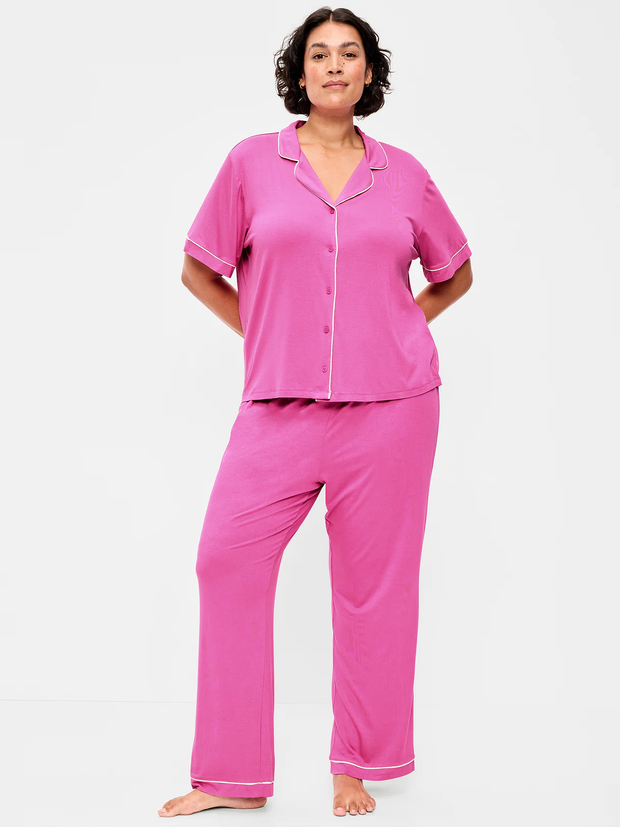 Sunday Sleep Knit Jersey Pant Set - Wild Prairie Rose