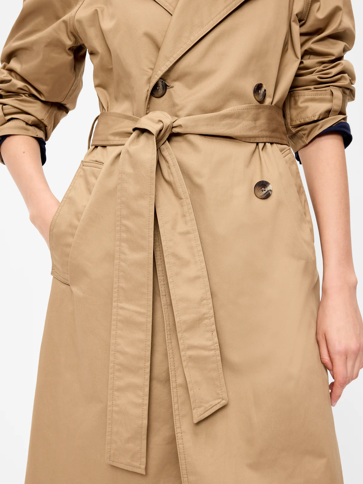 Full-Length Trench Coat - Teakwood