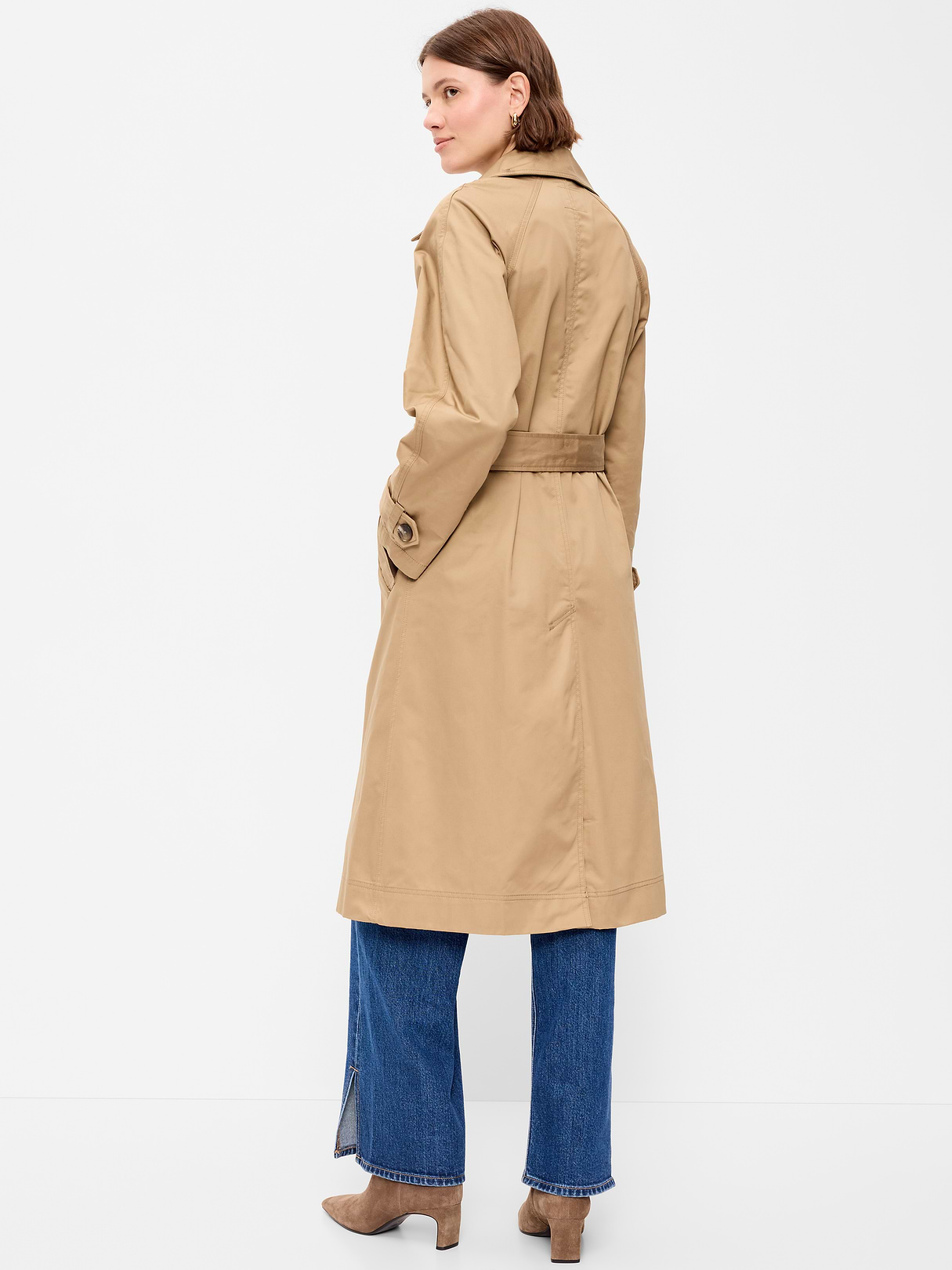 Full-Length Trench Coat - Teakwood