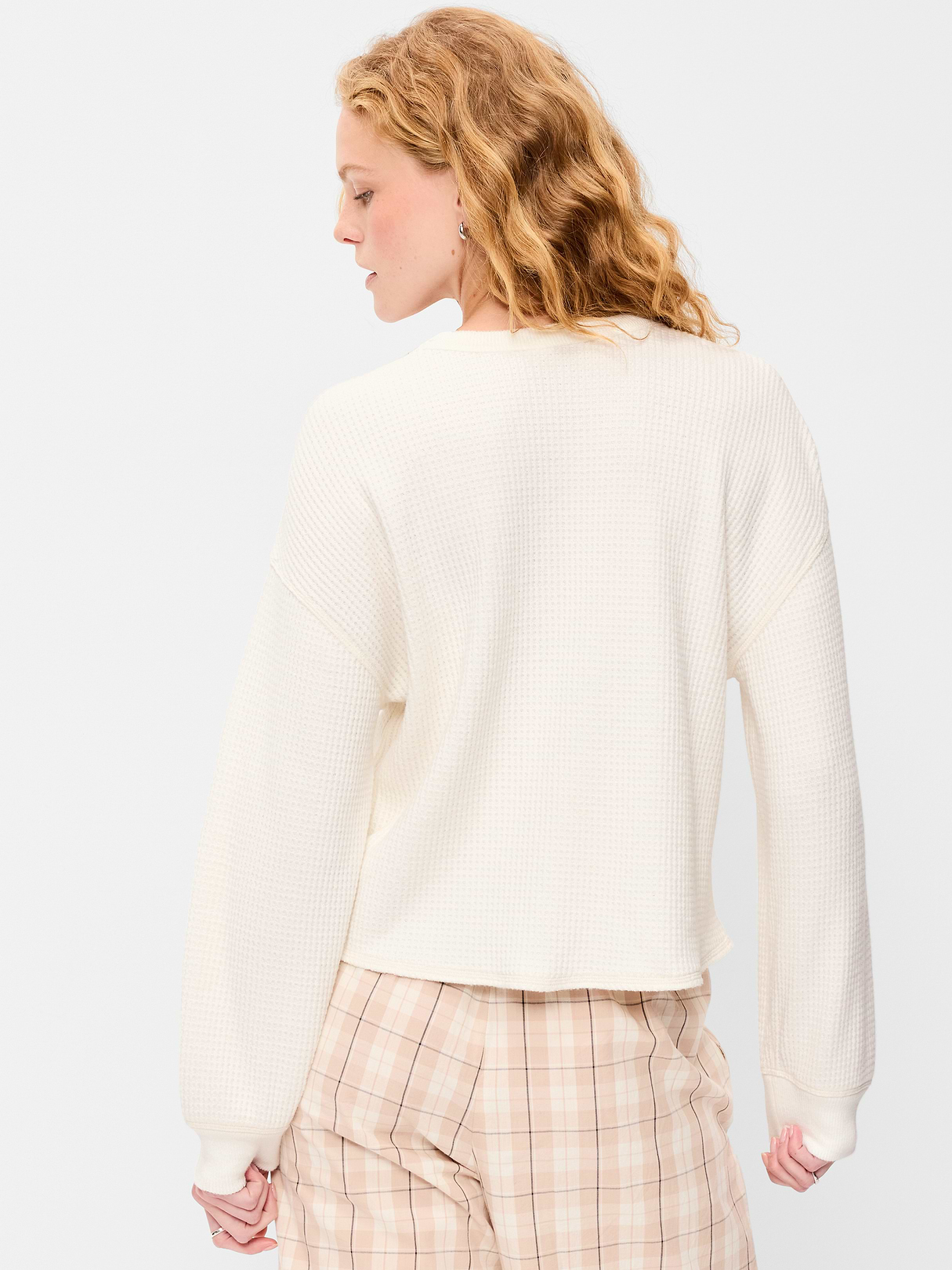 Long-Sleeve Crew-Neck Henley T-Shirt - Sea Salt