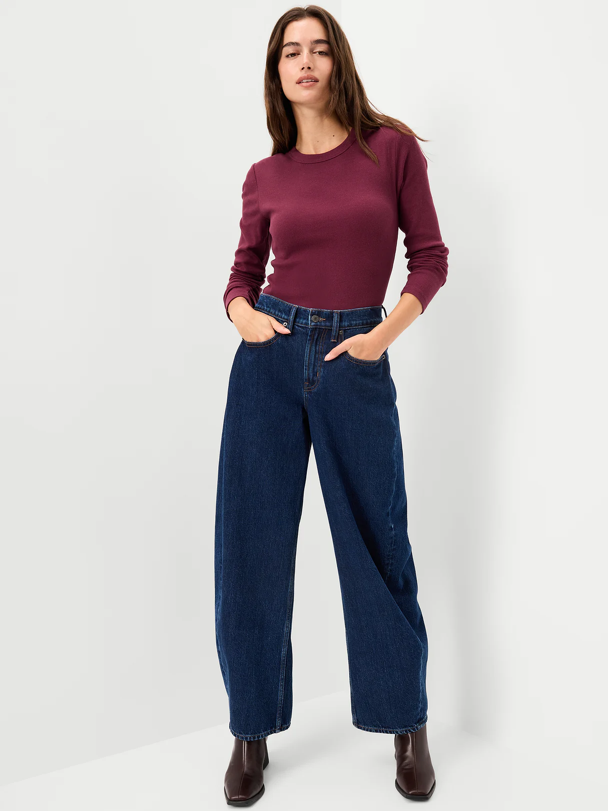 Snug Long-Sleeve Striped Ribbed T-Shirt - Reddy Or Not