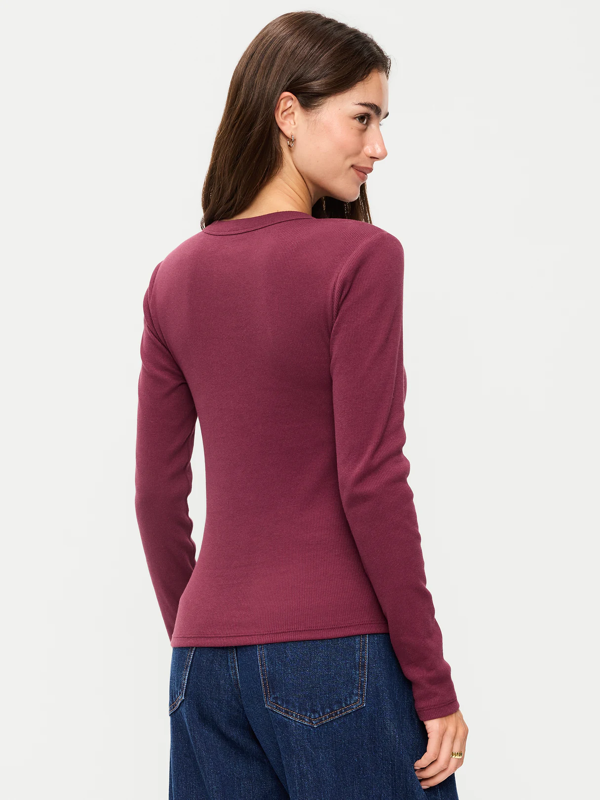 Snug Long-Sleeve Striped Ribbed T-Shirt - Reddy Or Not