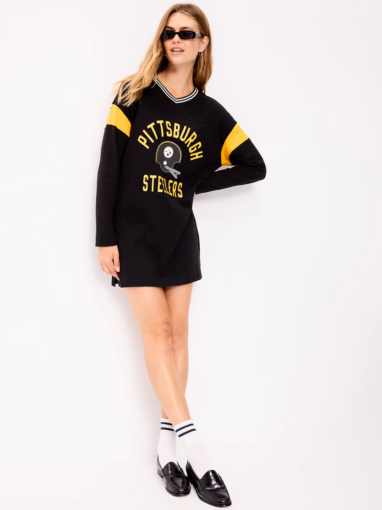 Buffalo Bills Oversized Mini Football Dress for Women - Pittsburgh Steelers