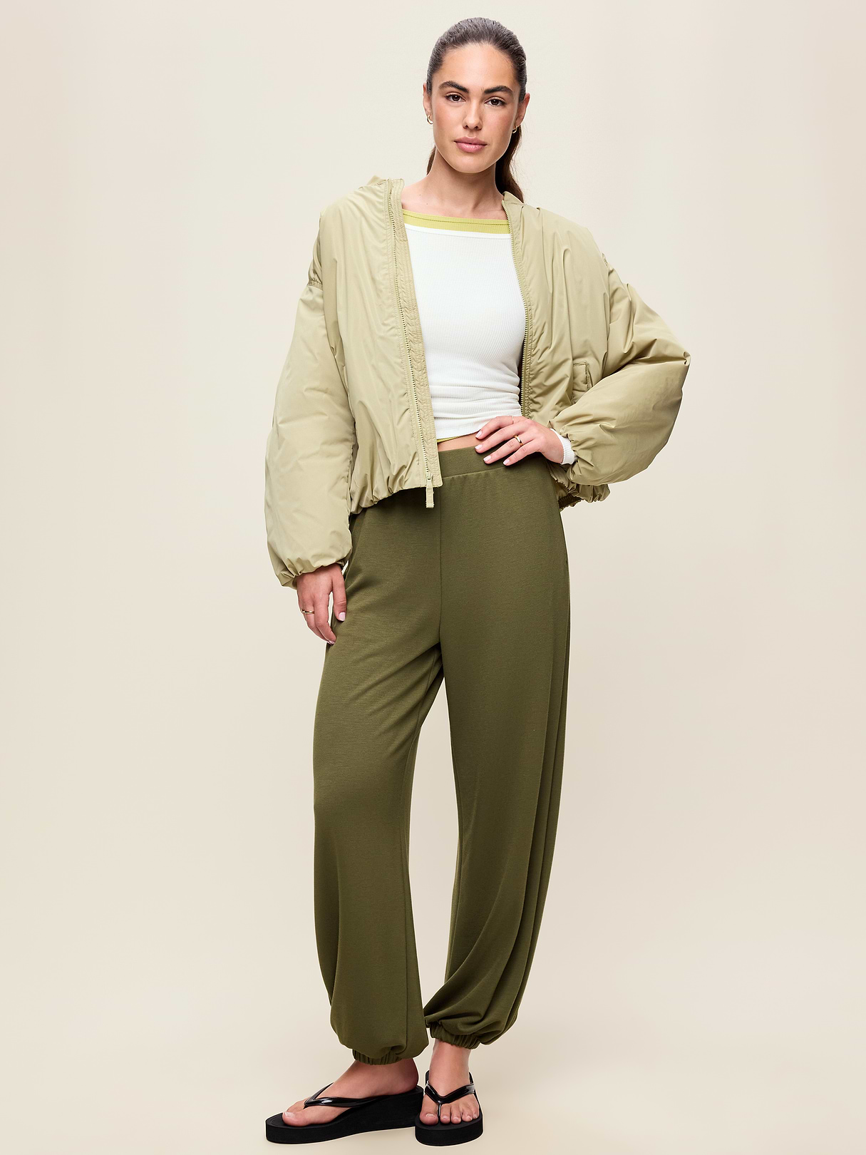 Oversized Bounce Lite Bubble Joggers - Hearthwood