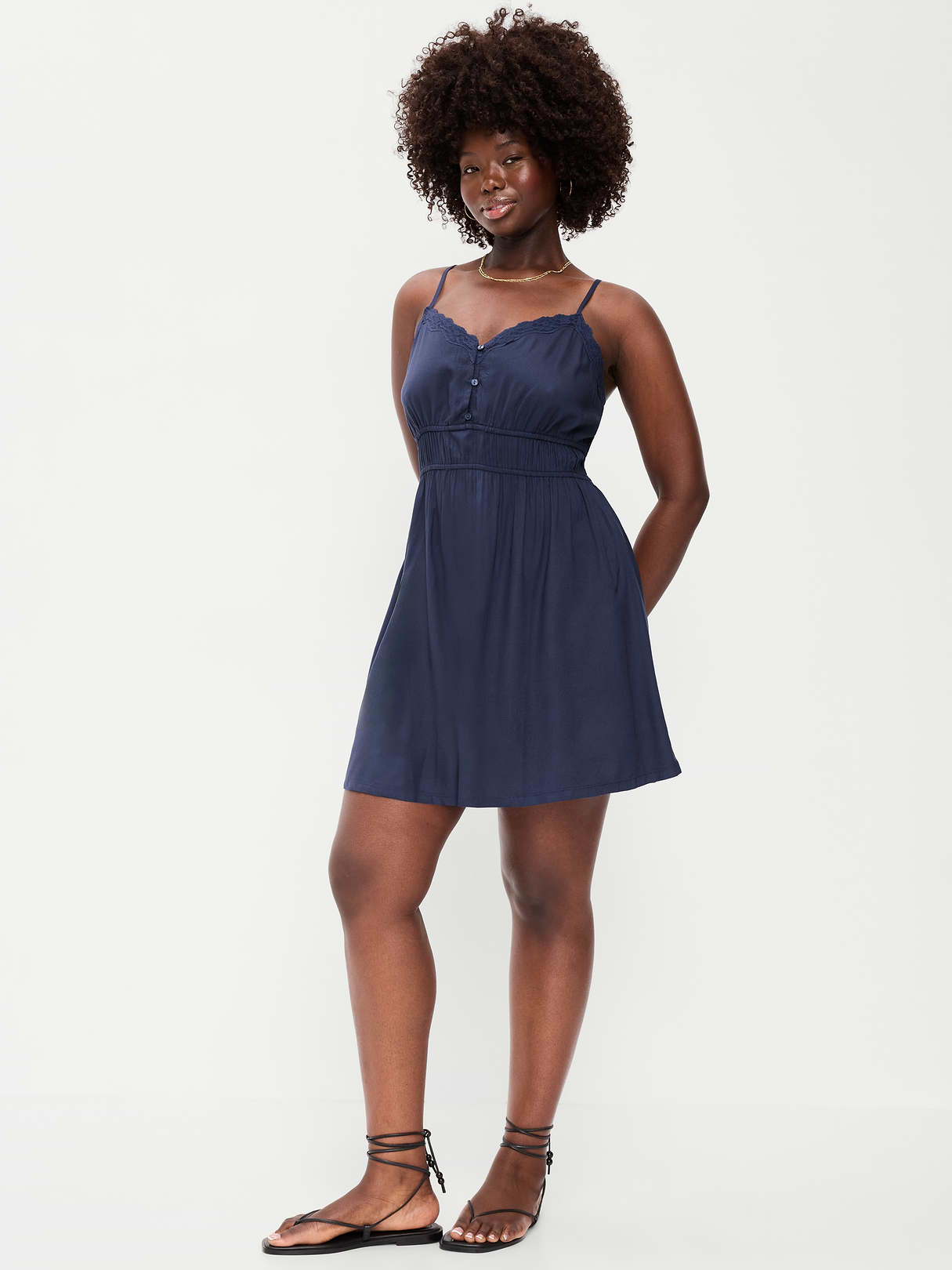 Sleeveless Trousseau Mini Dress - Volcanic Glass