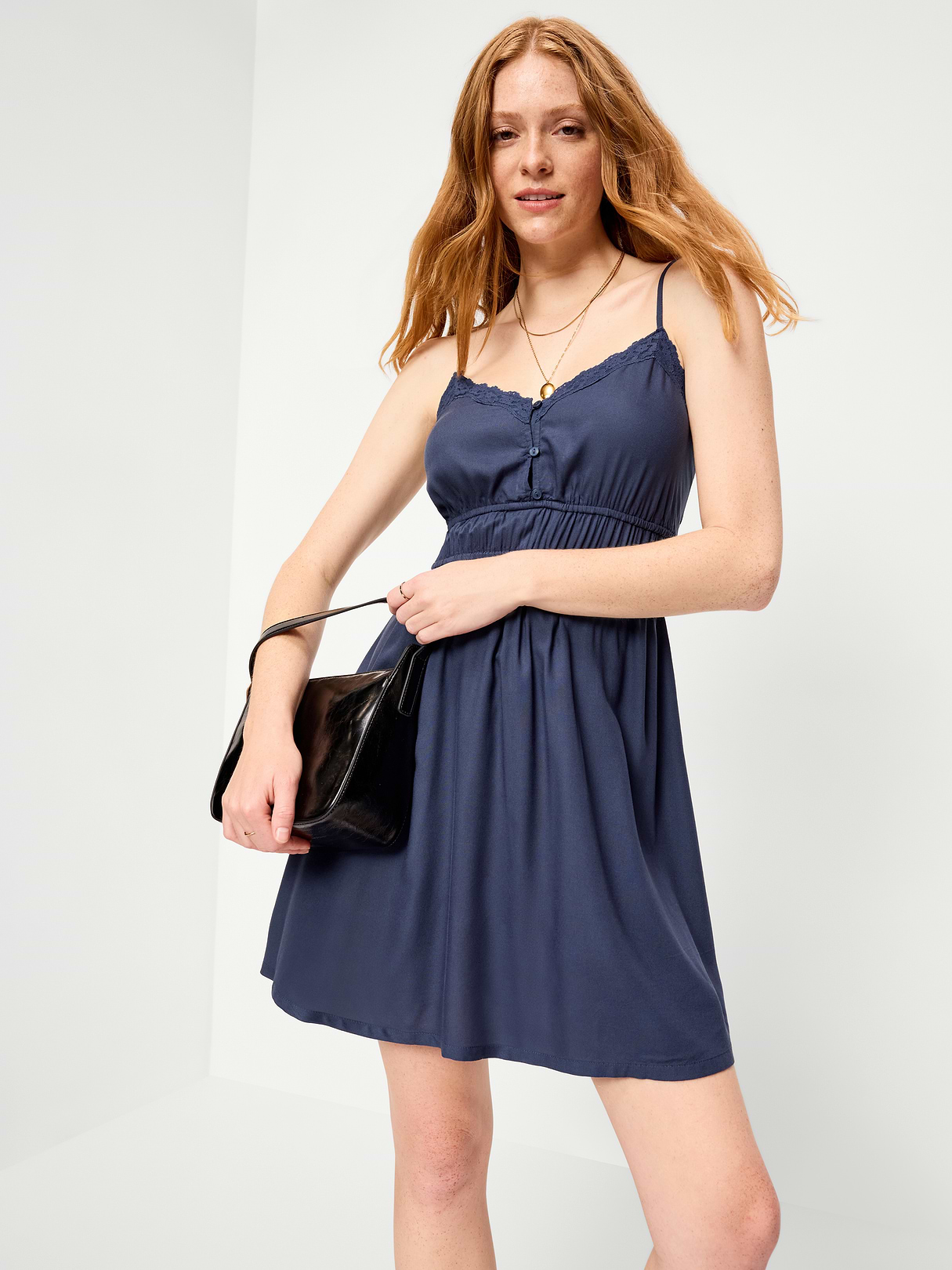 Sleeveless Trousseau Mini Dress - Volcanic Glass