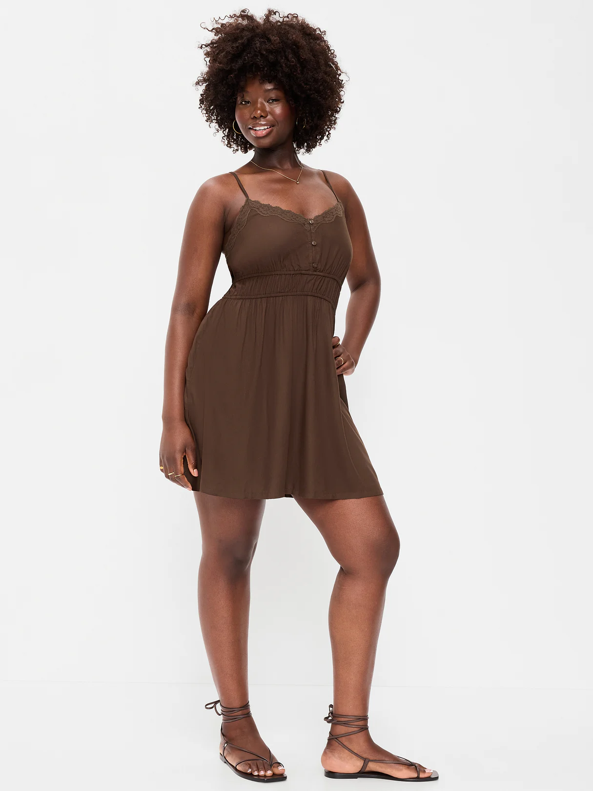 Sleeveless Trousseau Mini Dress - Earthen