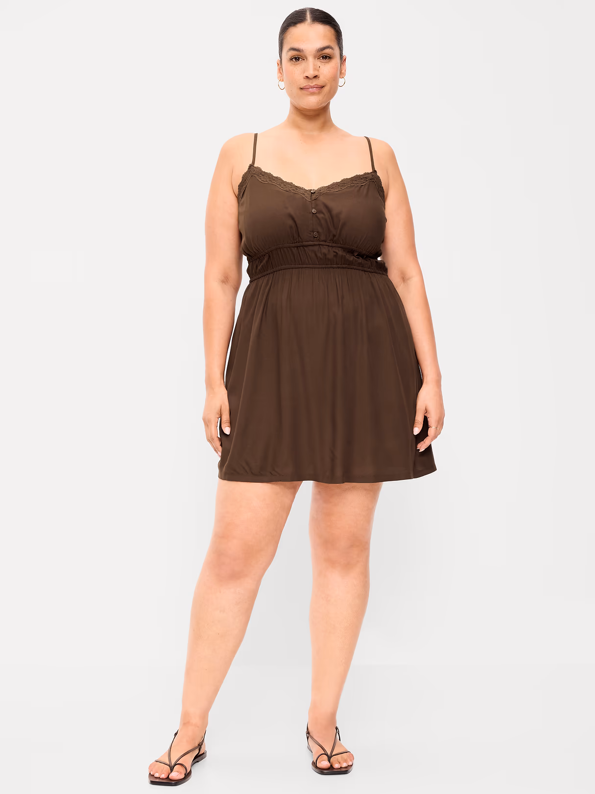 Sleeveless Trousseau Mini Dress - Earthen