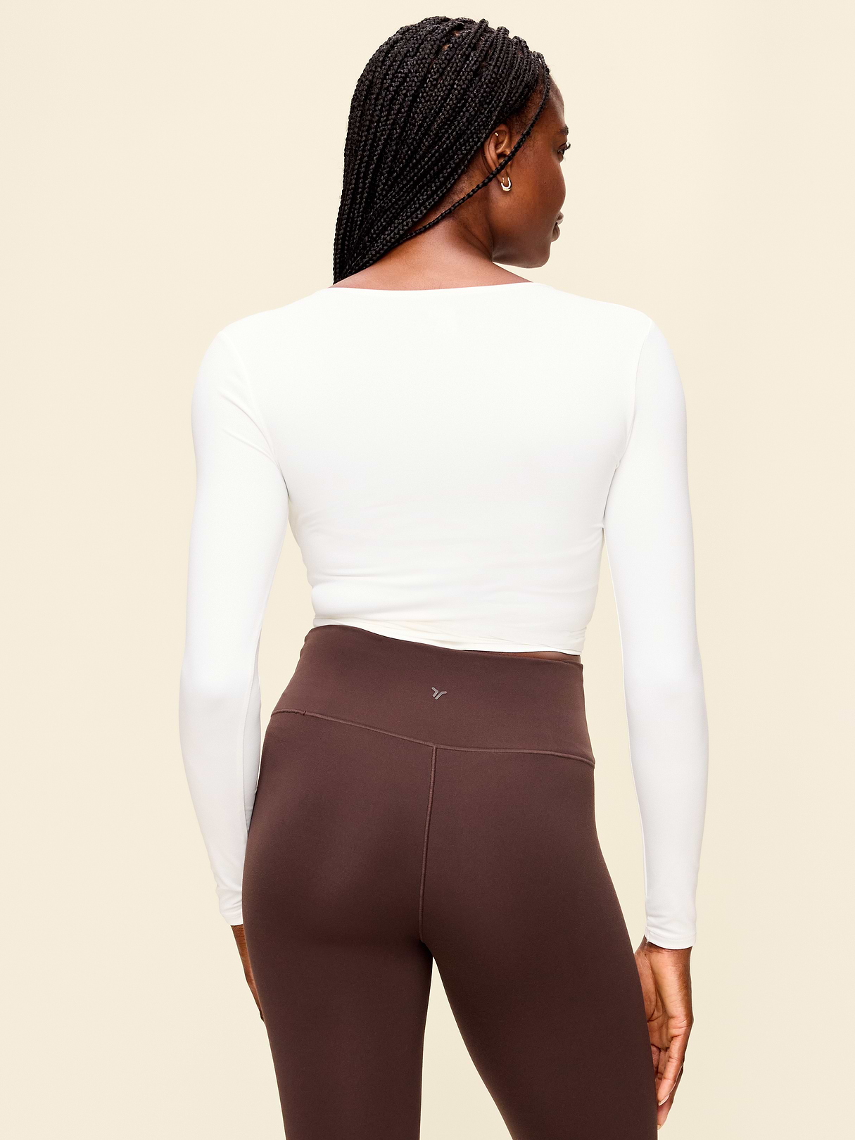 StudioSmooth Long-Sleeve Wrap Top - Magnolia