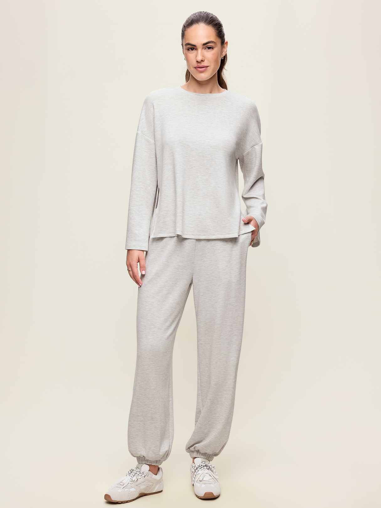 Oversized Bounce Lite Bubble Joggers - Light Gray Heather