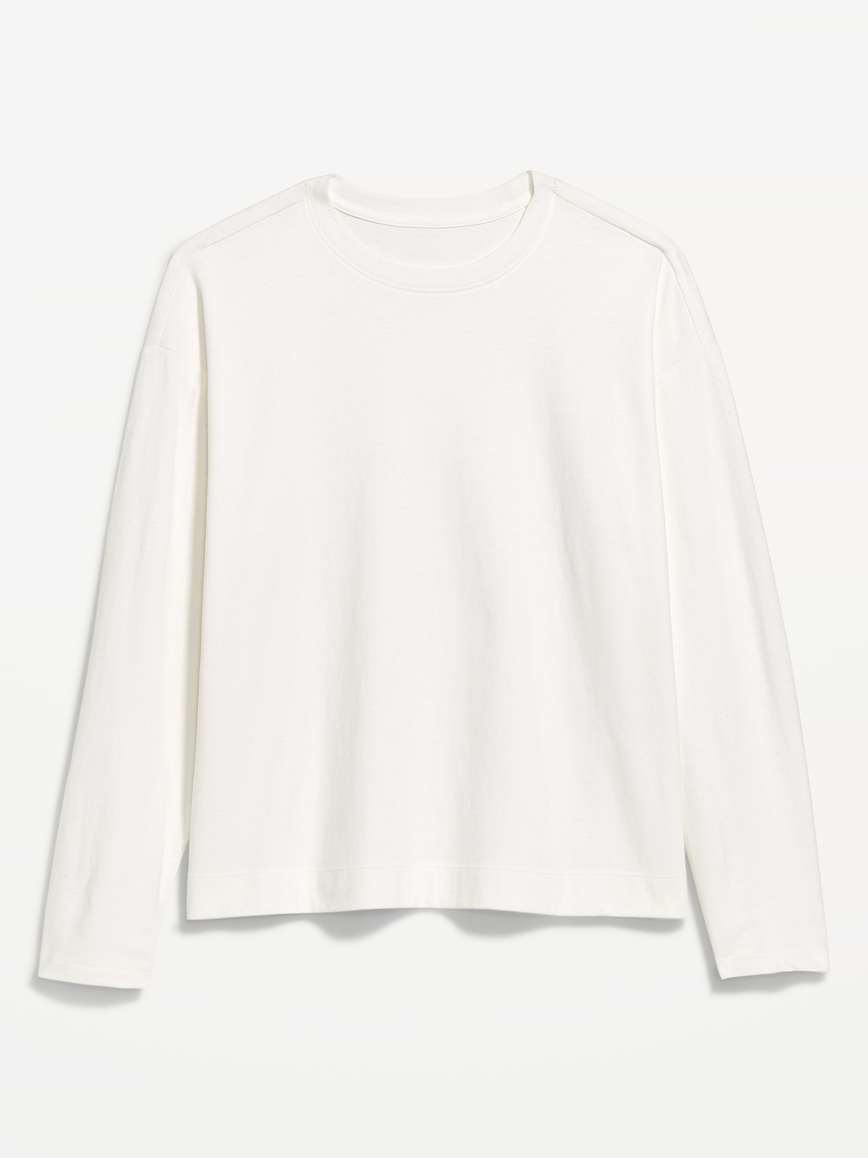Vintage Long-Sleeve Crew-Neck T-Shirt - White Lilies