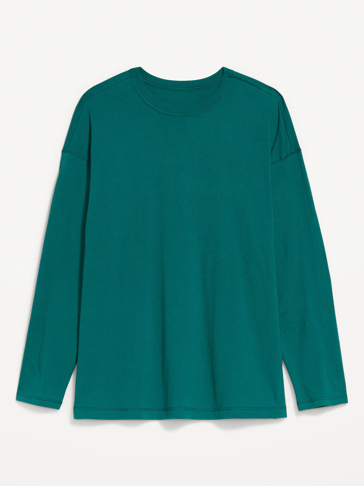 Oversized EveryWear Long-Sleeve Tunic T-Shirt - Deep Lagoon