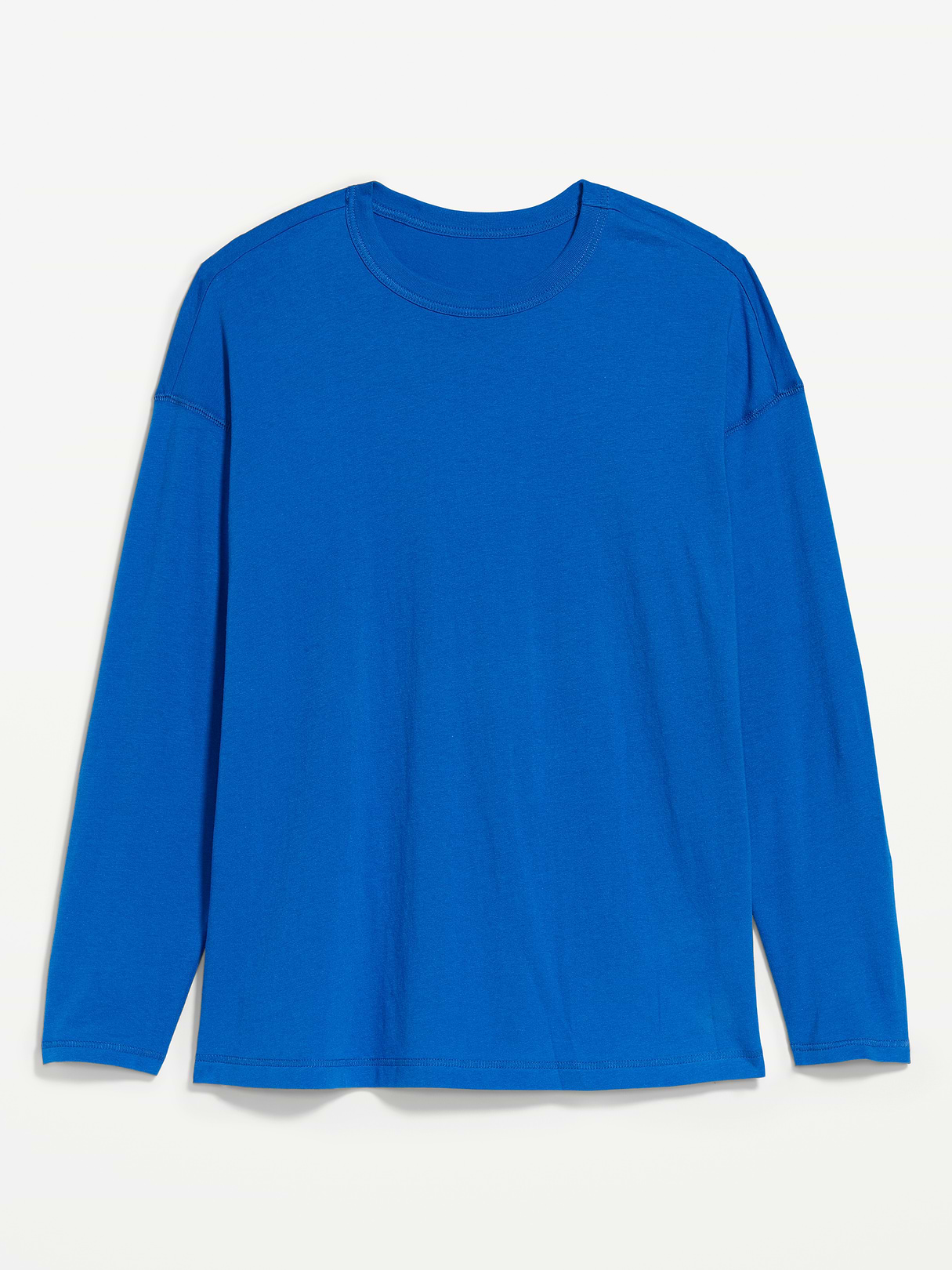 Oversized EveryWear Long-Sleeve Tunic T-Shirt - Blue Moon