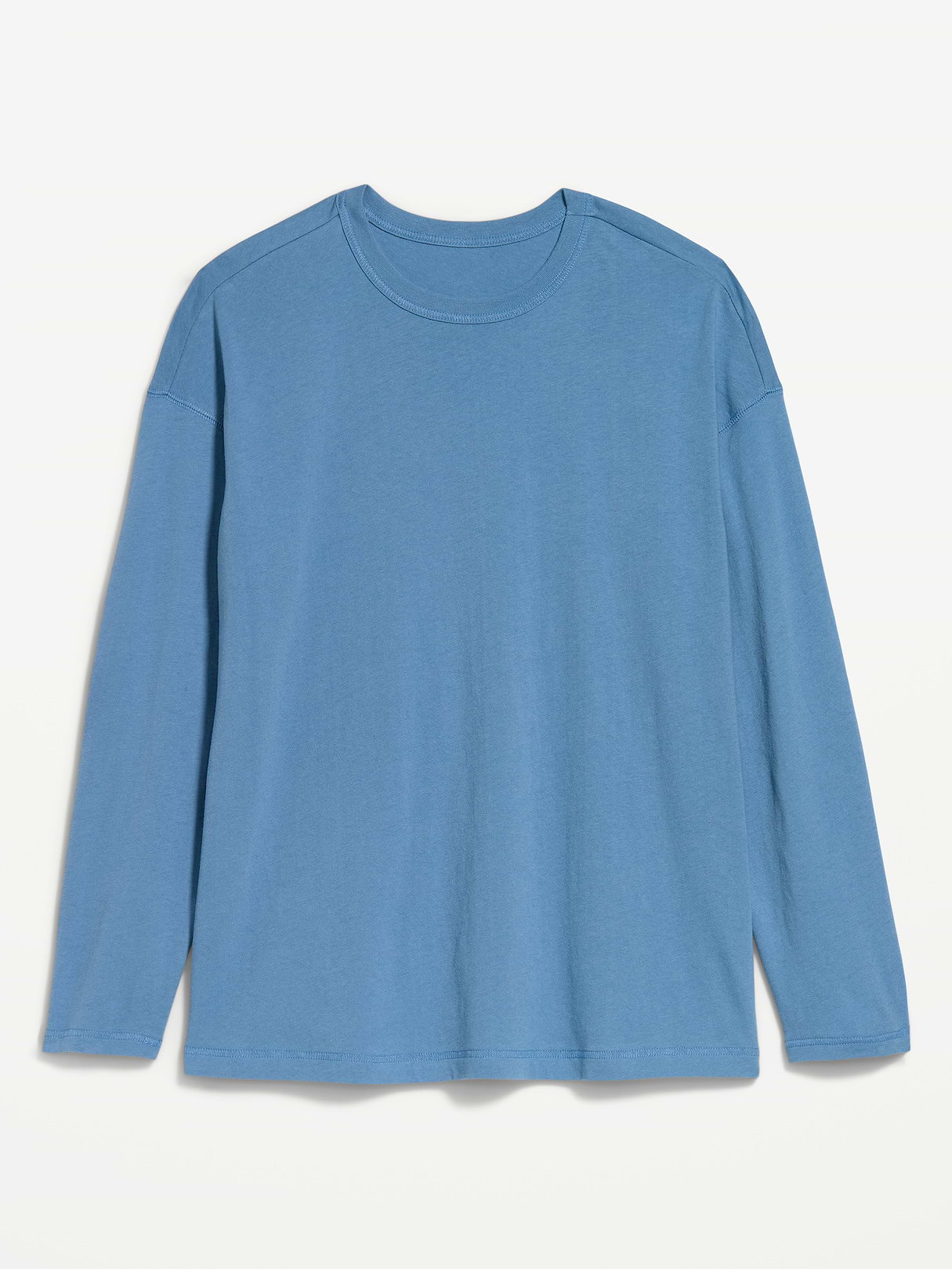 Oversized EveryWear Long-Sleeve Tunic T-Shirt - Naturalist Blue