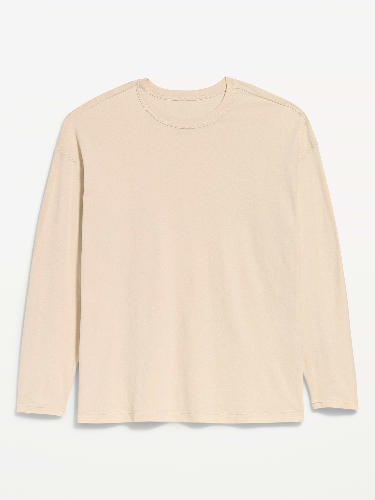 Oversized EveryWear Long-Sleeve Tunic T-Shirt - Wish Bone