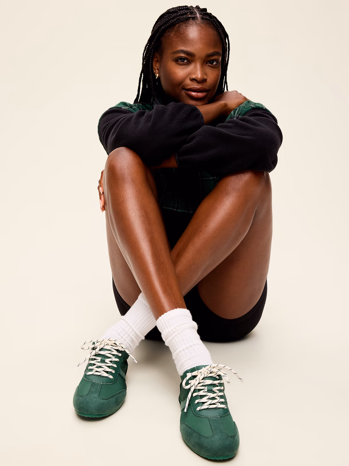 Ruched Lace-Up Sneakers for Women - Field Of Greens