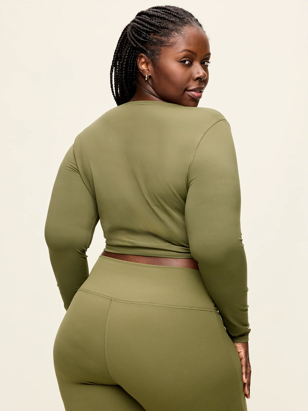 StudioSmooth Long-Sleeve Wrap Top - Hearthwood